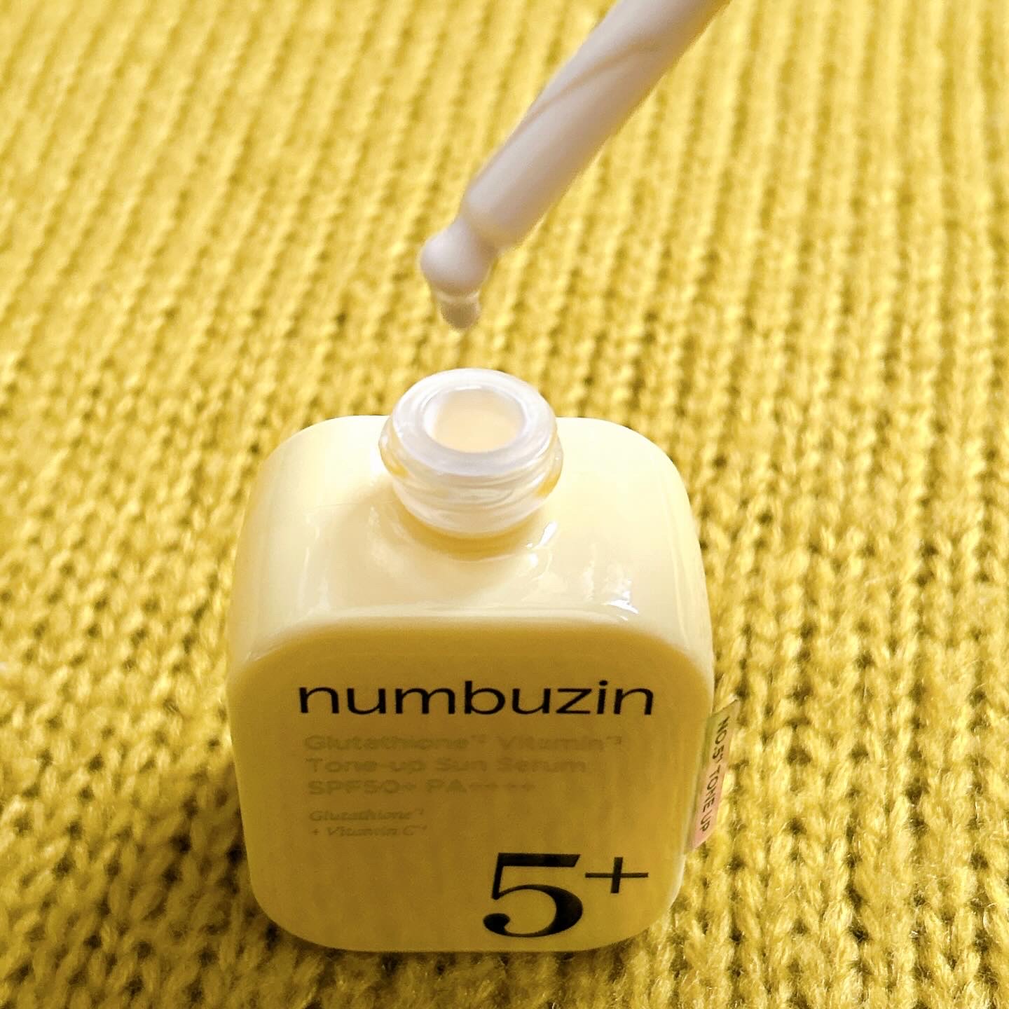 5番 白玉グルタチオンCトーンアップベース SPF50+ PA++++/numbuzin/化粧下地を使ったクチコミ（3枚目）