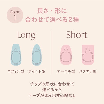 Mimits ネイルチップテープ(ロング/ショート)【MNG-39/MNG-40】/ビー・エヌ/ネイルチップ・パーツを使ったクチコミ(2枚目)