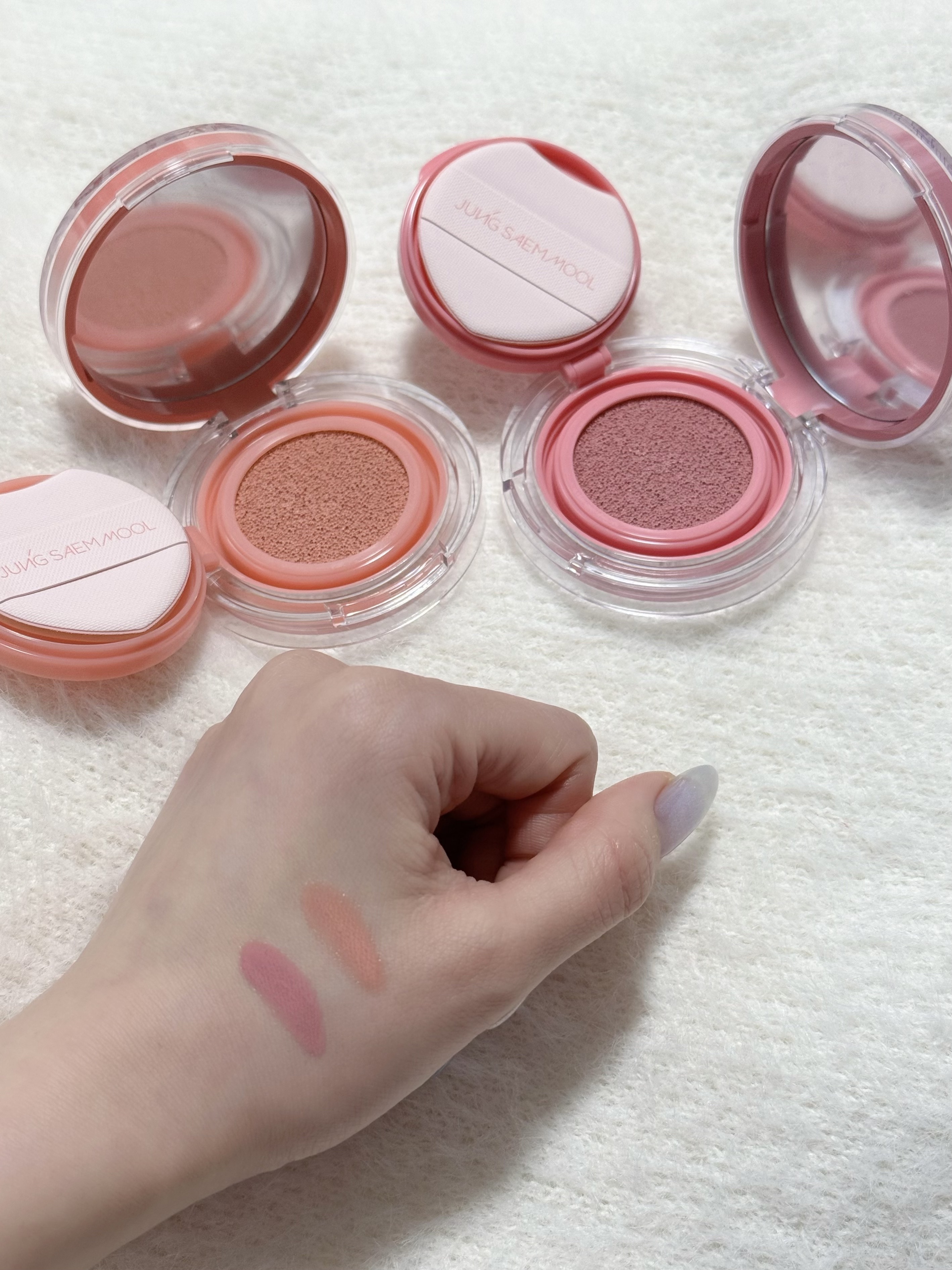 アーティストクッションブラッシュ/JUNG SAEM MOOL/リキッドチークを使ったクチコミ（2枚目）