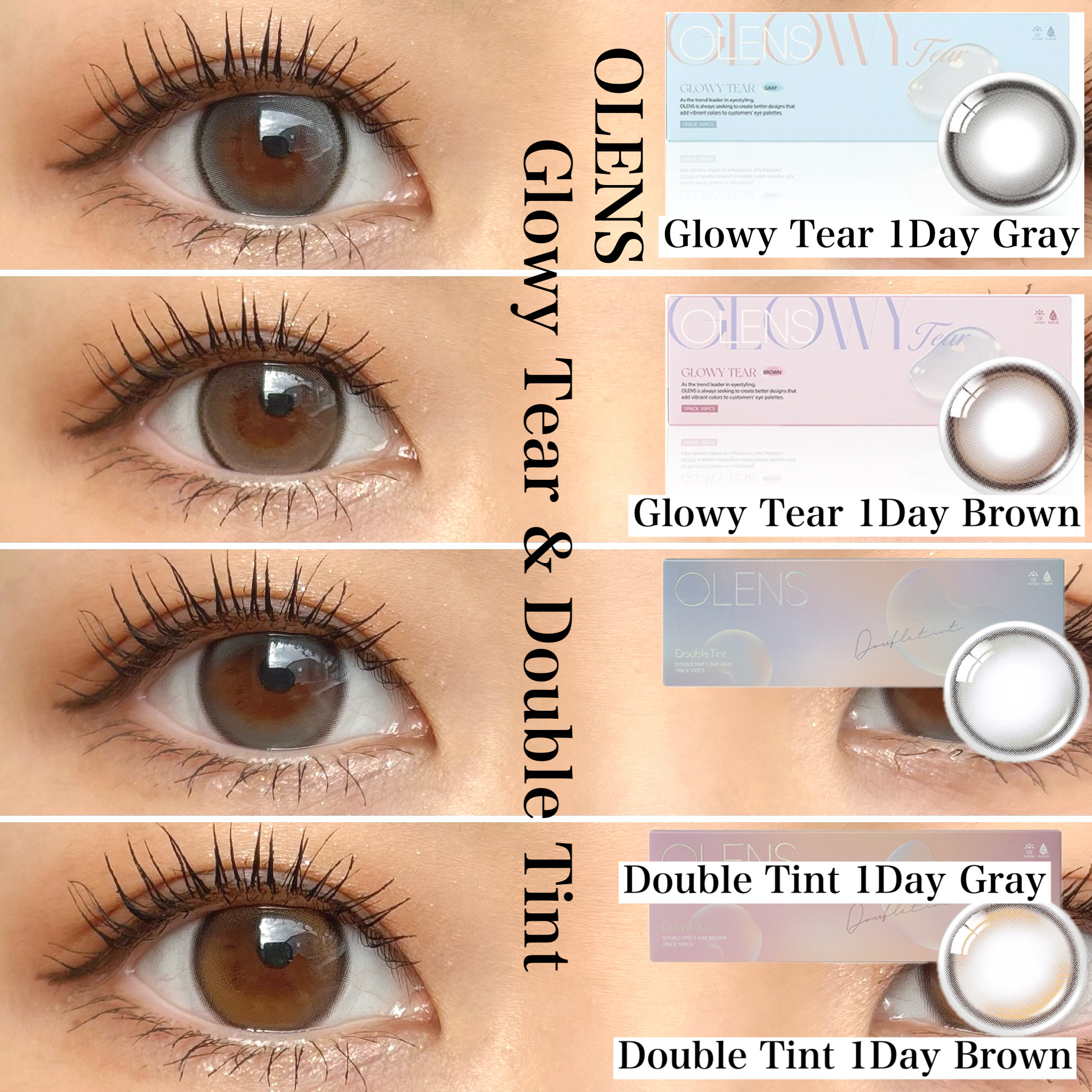 Double Tint 1day/OLENS/カラーコンタクトレンズを使ったクチコミ（1枚目）