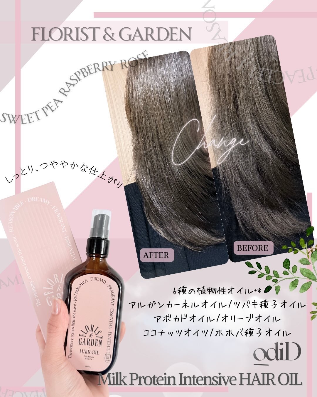 ミルクプロテインインテンシブヘアオイル/odiD/ヘアオイルを使ったクチコミ(2枚目)
