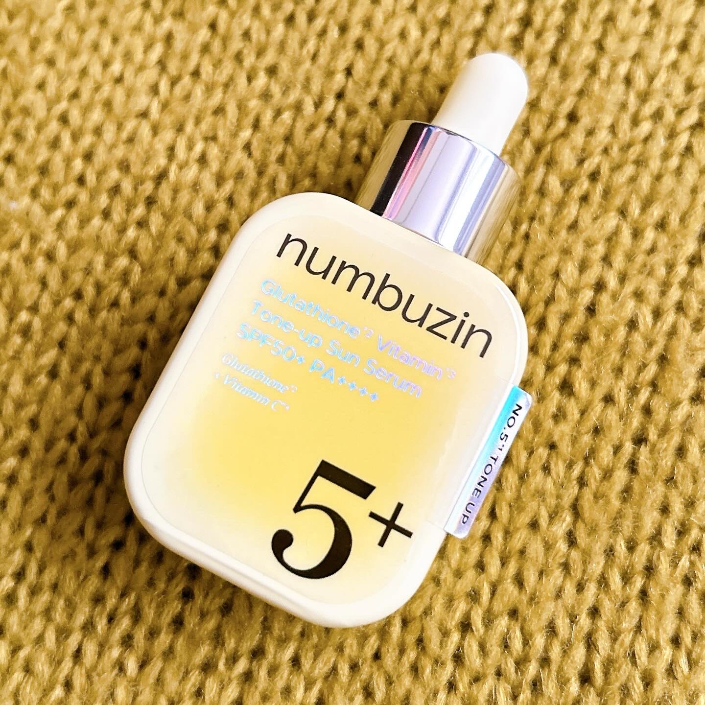 5番 白玉グルタチオンCトーンアップベース SPF50+ PA++++/numbuzin/化粧下地を使ったクチコミ（2枚目）