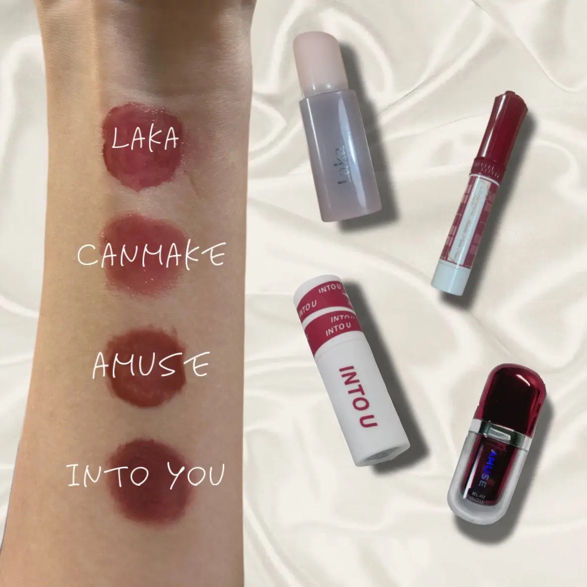 スーパーマットリップ＆チークマッド/INTO U/口紅を使ったクチコミ（3枚目）
