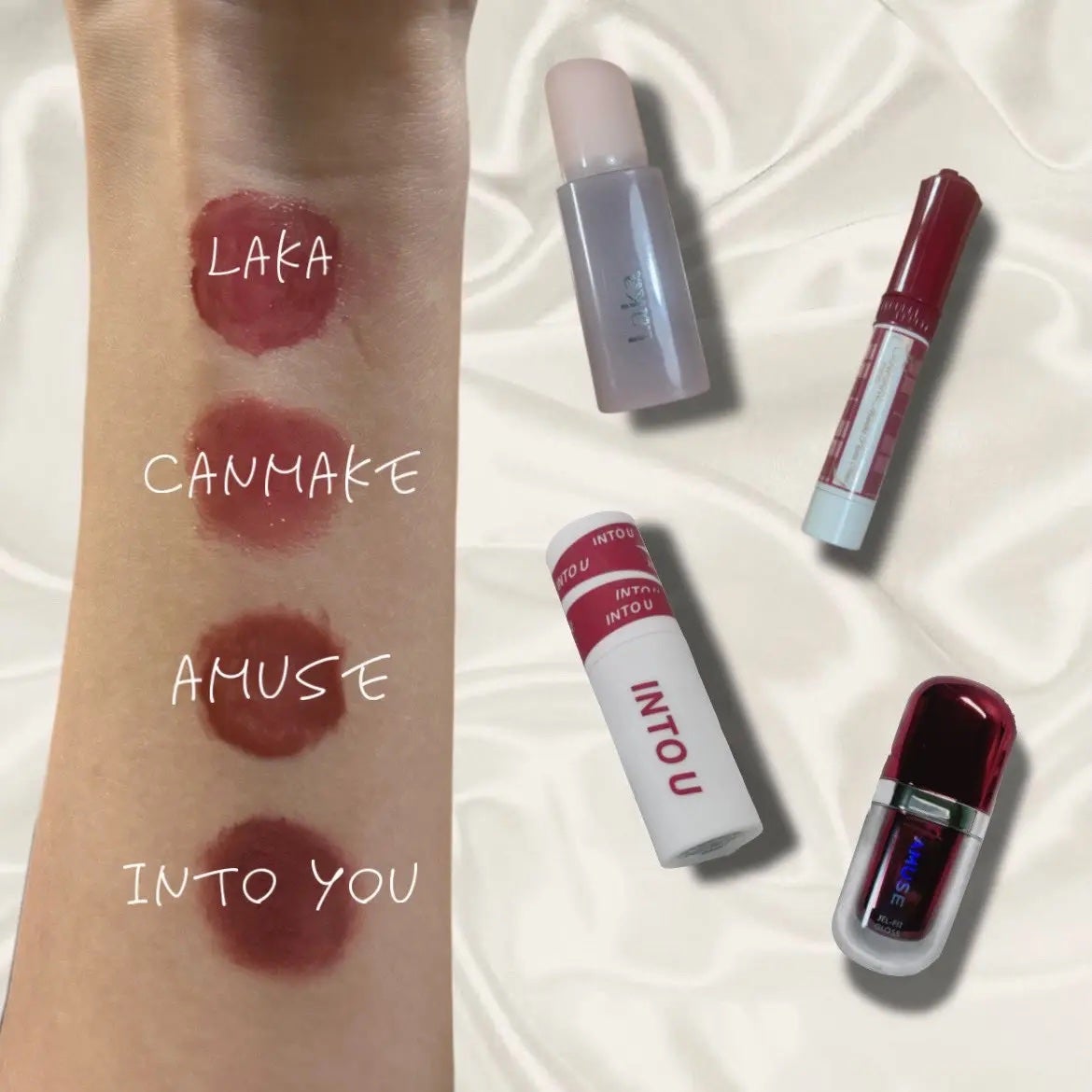 スーパーマットリップ&チークマッド/INTO U/口紅を使ったクチコミ(3枚目)