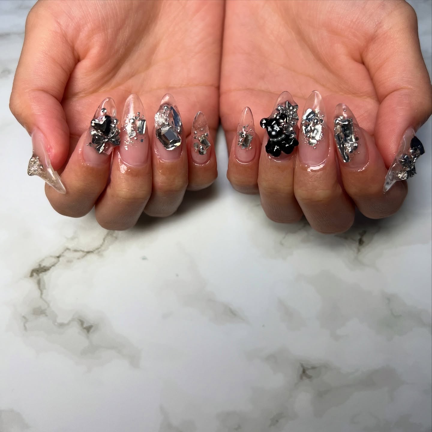 #ネイル,#ニュアンスネイル,#ジェルネイル,#ギャルネイル,#ネイル,#城陽ネイルのネイルデザイン