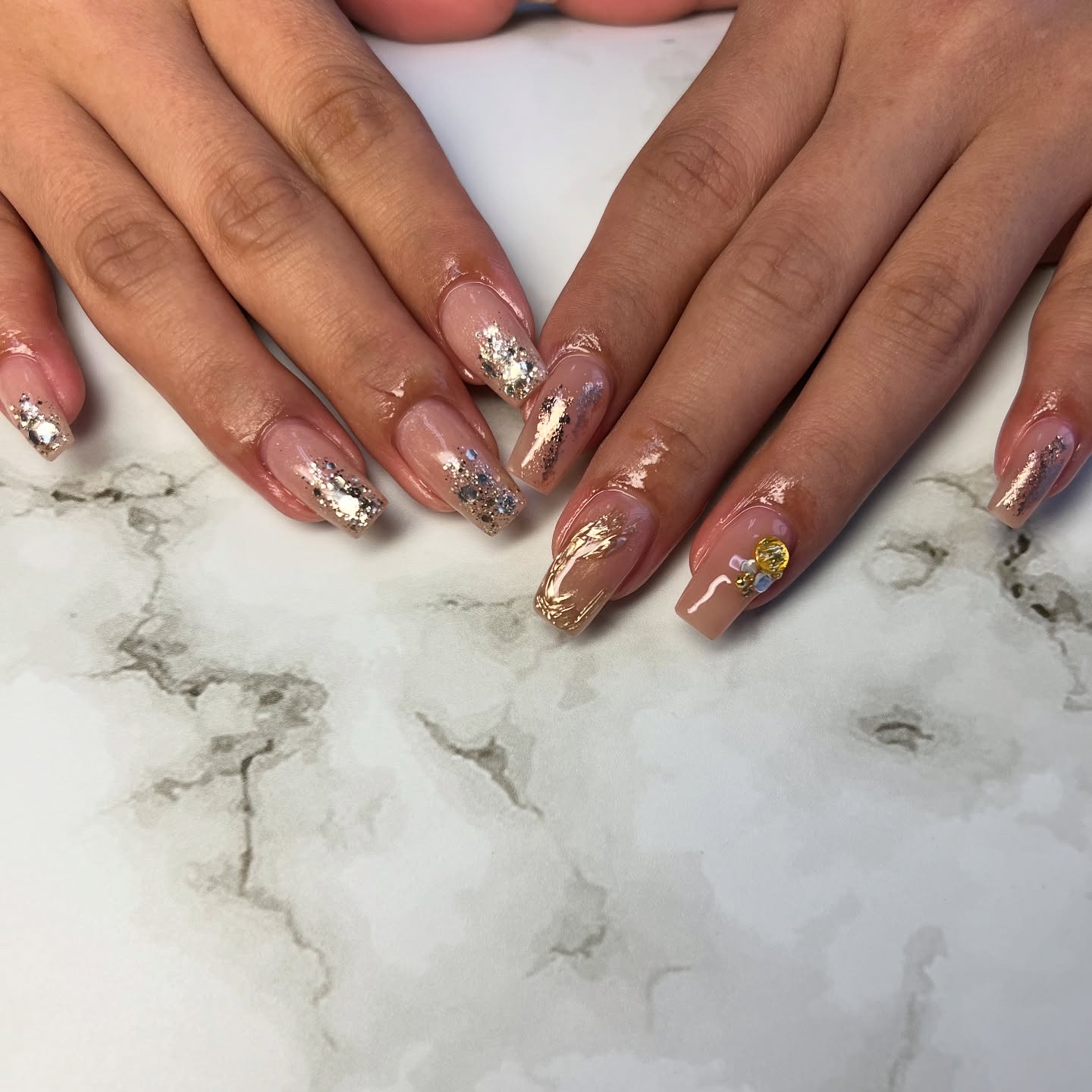 #ネイル,#ニュアンスネイル,#ジェルネイル,#ギャルネイル,#ネイル,#城陽ネイル,#最旬ちゅるんネイルのネイルデザイン