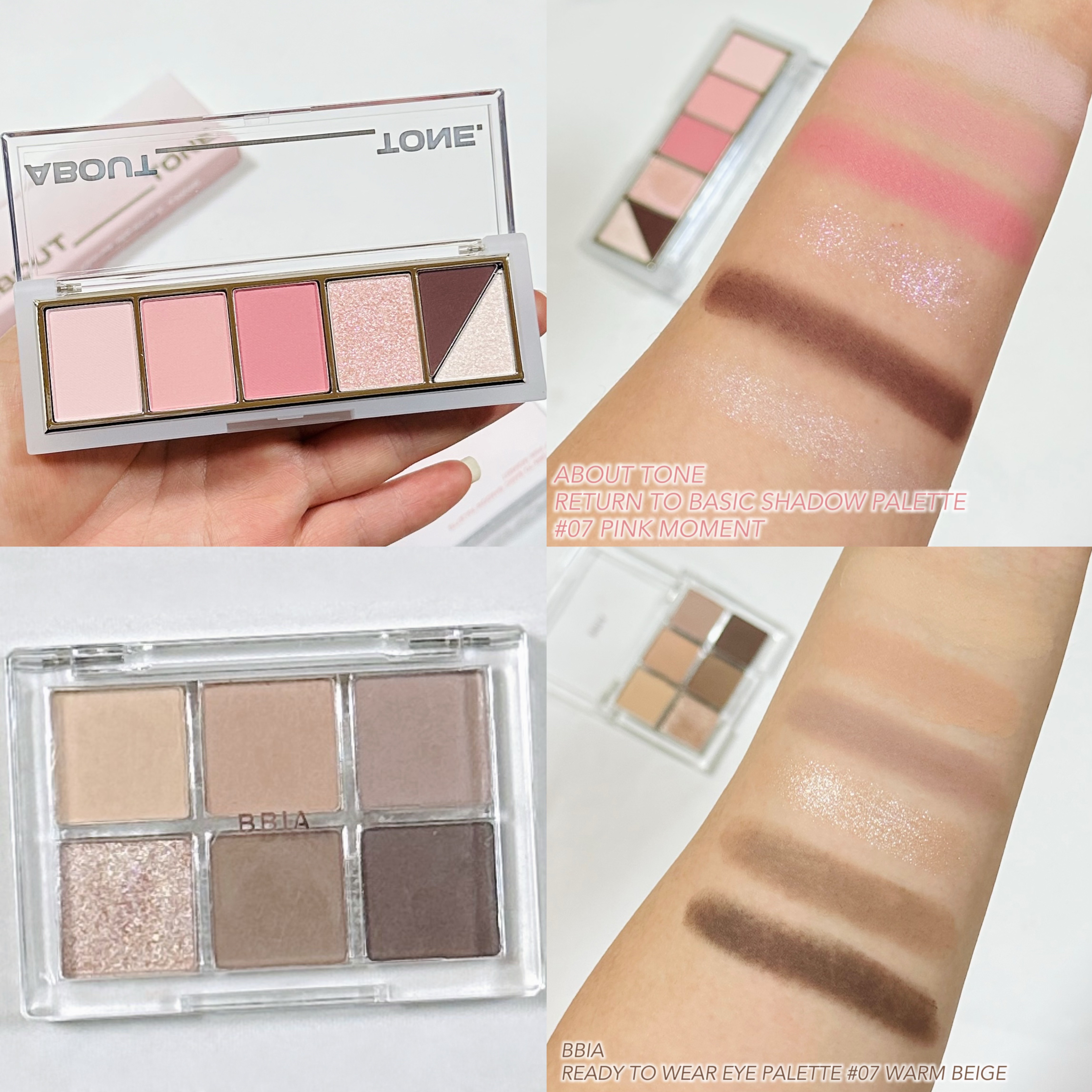 リターントゥーベーシックシャドウパレット 07 ピンクモーメント/ABOUT TONE/アイシャドウパレットを使ったクチコミ（2枚目）