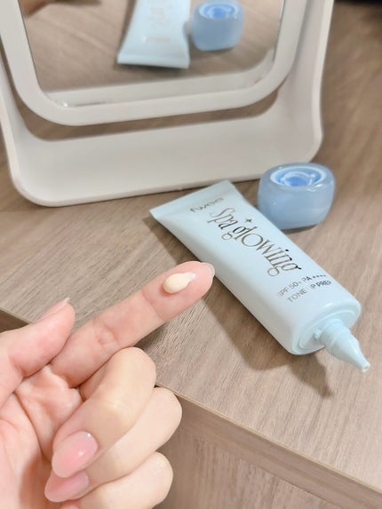 スパグロウUVトーンアップベース/fwee/化粧下地を使ったクチコミ(6枚目)