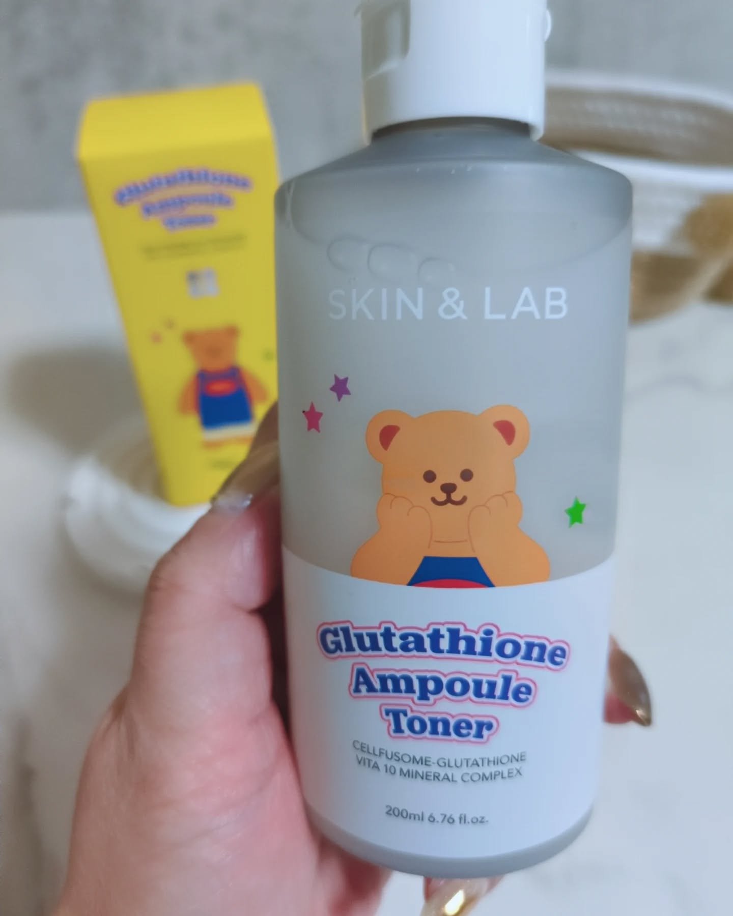 SKIN&LAB グルタチオンアンプルトナーのクチコミ「SKIN＆LAB
ウィグルウィグルパッケージ
グルタチオントナー

パケ♡可愛すぎる♡

純度.....」（2枚目）