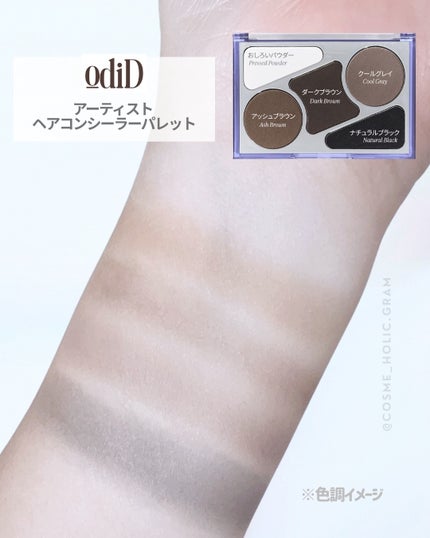ヘアコンシーラーパレット&アーティスト デュアルブラシ/odiD/その他スタイリングを使ったクチコミ(2枚目)