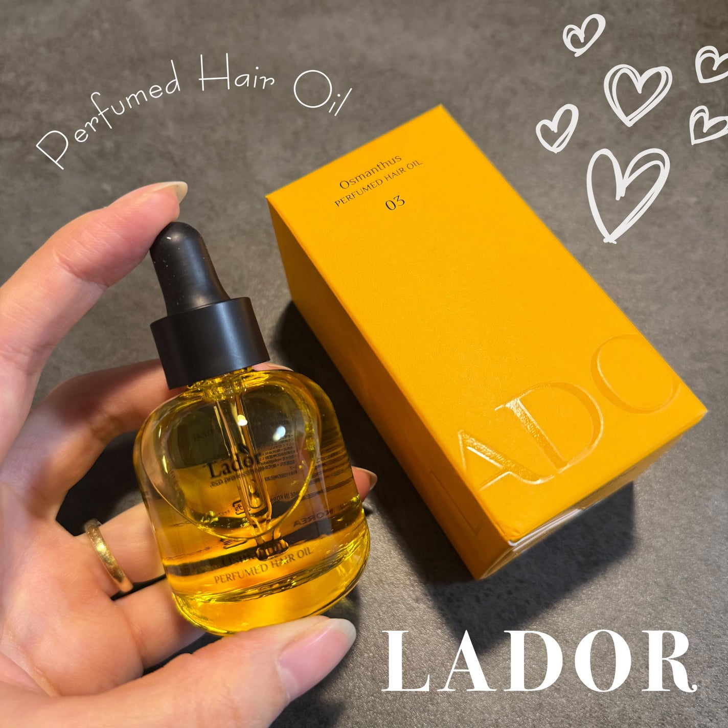 パフュームヘアオイル オスマンサス/La'dor/ヘアオイルを使ったクチコミ(1枚目)