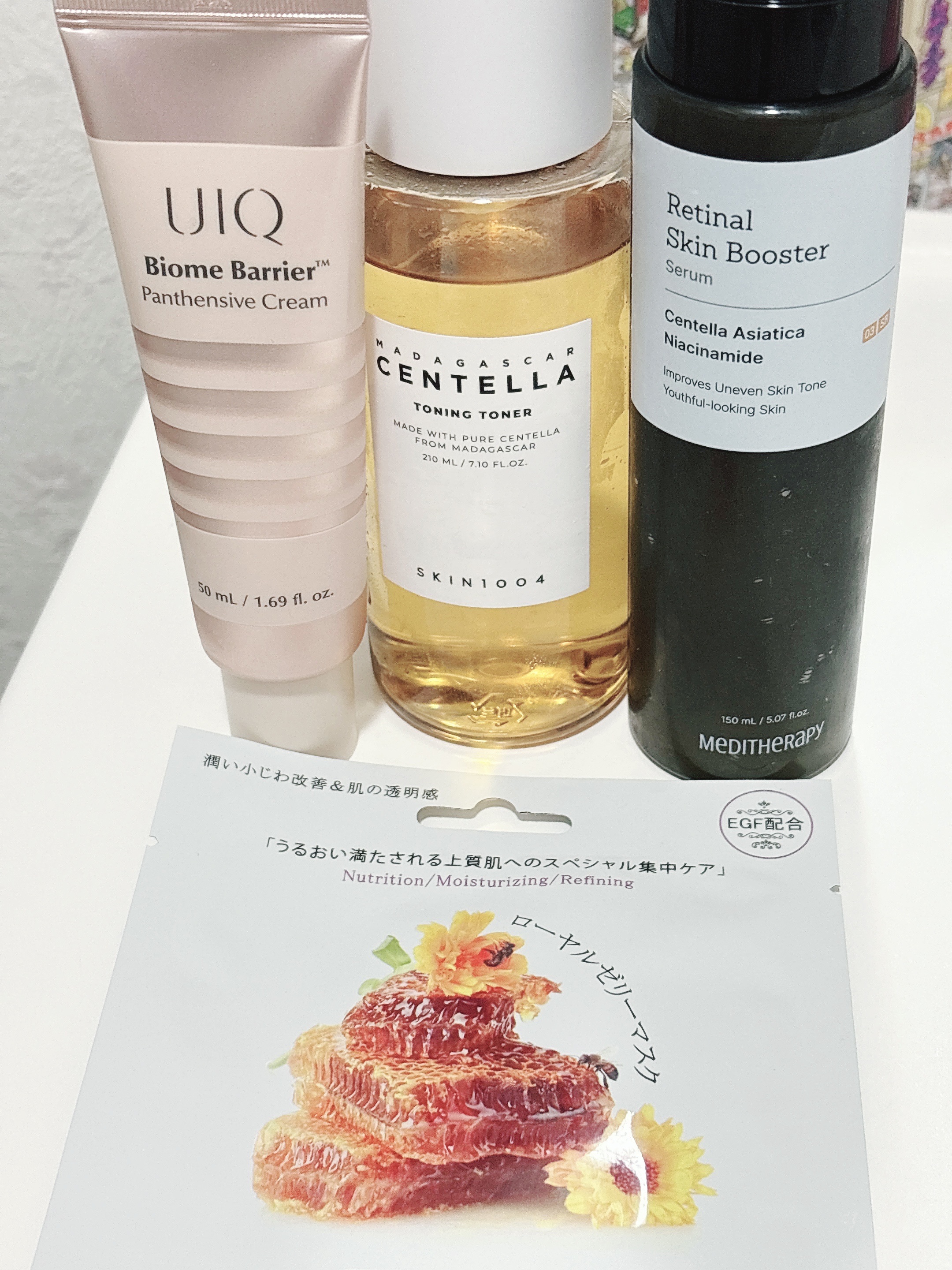 ナイトスキンケア🌙

ローヤルゼリーマスクは首と体用🍯🩷

SKIN1004
センテラ トーニングトナー
MEDITHERAPY
レチナールスキンブースターセラム
UIQ
バイオームバリアパンテンシブクリーム
LET’SSKIN シー