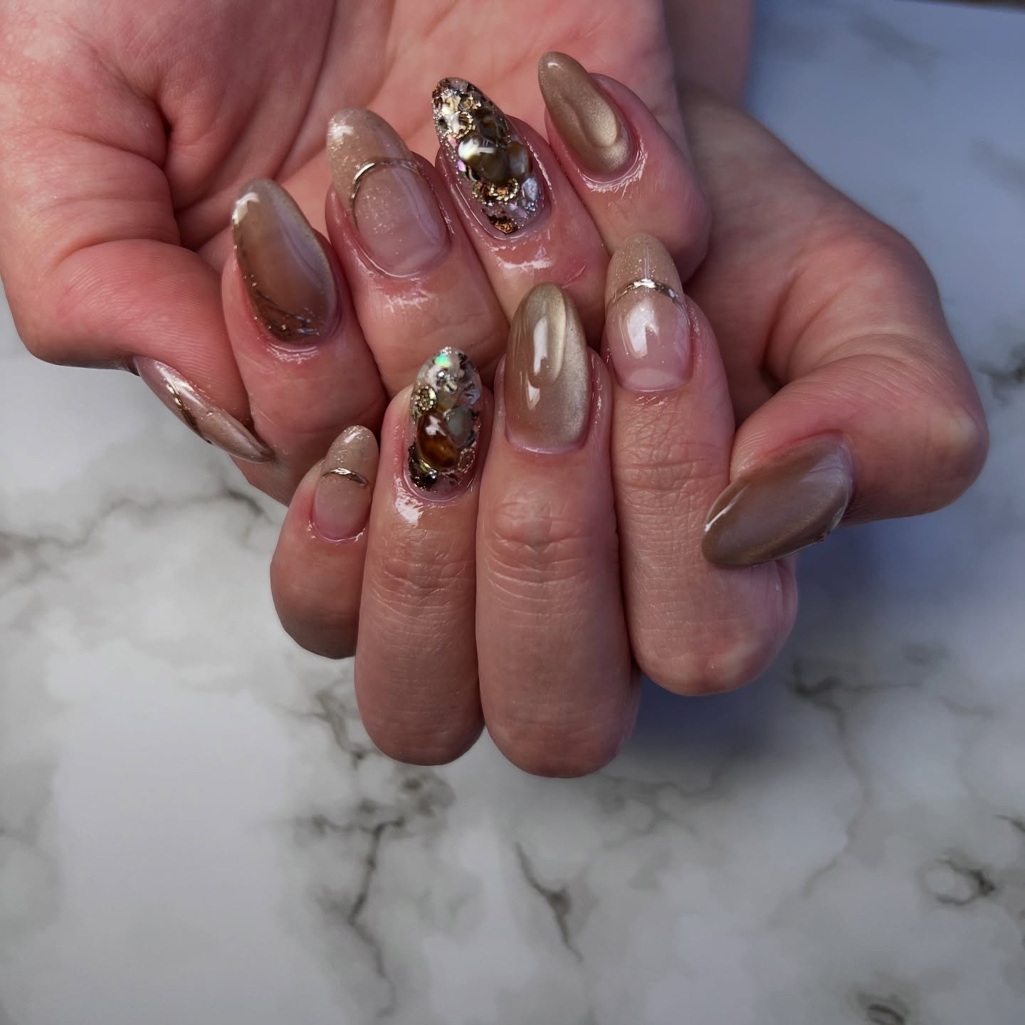 #ネイル,#ニュアンスネイル,#ジェルネイル,#ギャルネイル,#ネイル,#城陽ネイルのネイルデザイン