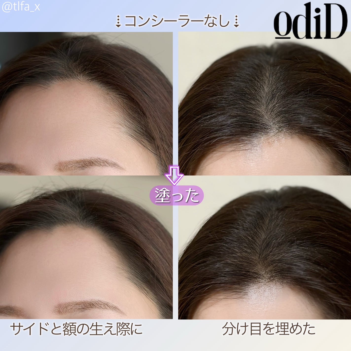 ヘアコンシーラーパレット&アーティスト デュアルブラシ/odiD/その他スタイリングを使ったクチコミ(6枚目)