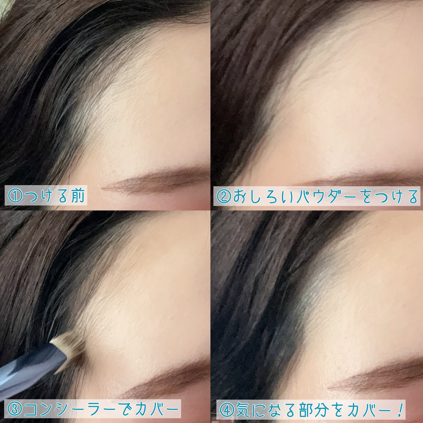 ヘアコンシーラーパレット&アーティスト デュアルブラシ/odiD/その他スタイリングを使ったクチコミ(4枚目)