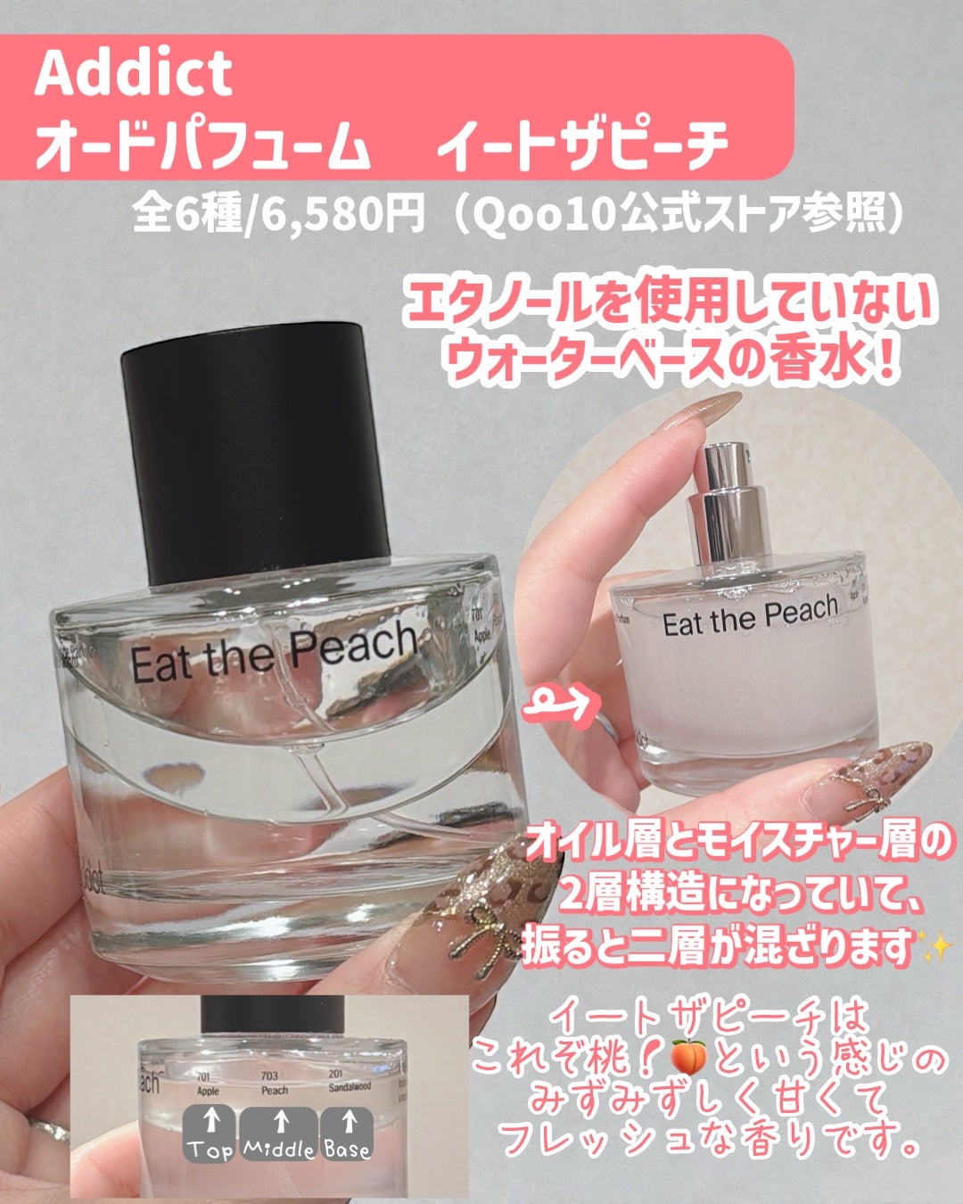 オードパフューム イートザピーチ/Addct/香水(レディース)を使ったクチコミ(2枚目)