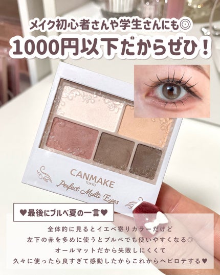 パーフェクトマルチアイズ/キャンメイク/アイシャドウパレットを使ったクチコミ(6枚目)