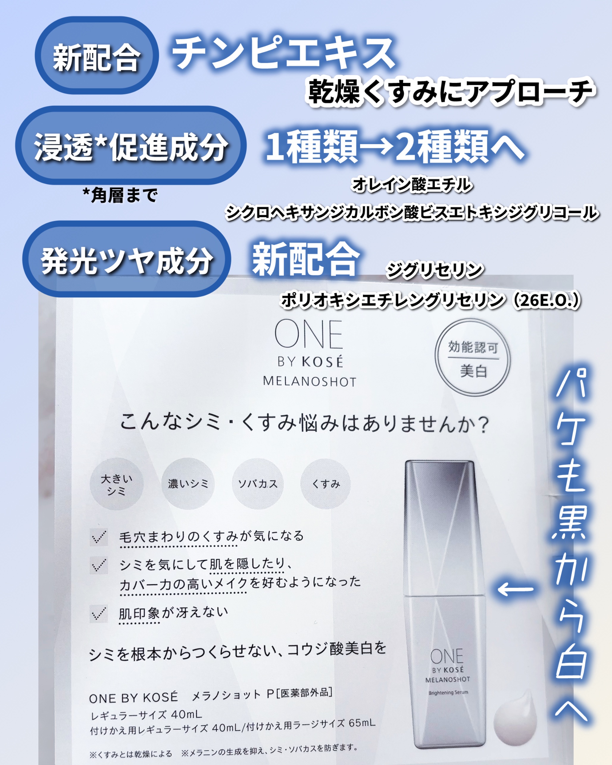 メラノショット P［医薬部外品］/ONE BY KOSE/美容液を使ったクチコミ（2枚目）