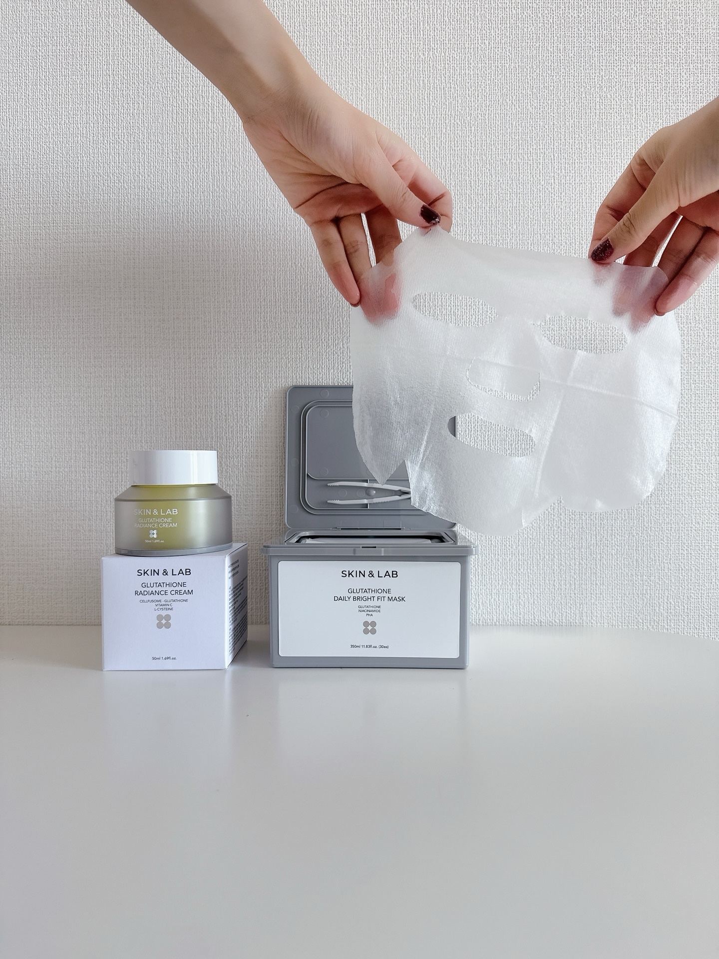 #PR @skinnlab_japan より頂きました
item▷SKIN&LAB #グルタチオンダイリーブライトフィットマスク #グルタチオンラディアンスクリーム 

高純度グルタチオン、純粋ビタミンC、
トラネキサム酸、ナイアシンアミド