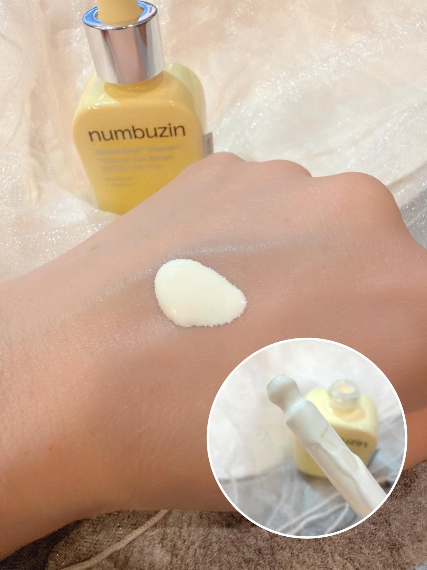 5番 白玉グルタチオンCトーンアップベース SPF50+ PA++++/numbuzin/化粧下地を使ったクチコミ(3枚目)