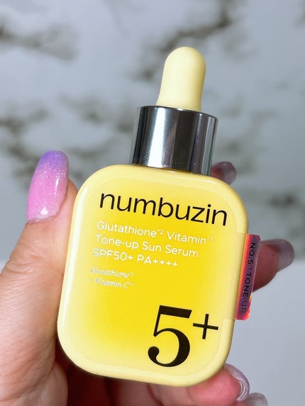 5番 白玉グルタチオンCトーンアップベース SPF50+ PA++++/numbuzin/化粧下地を使ったクチコミ(2枚目)