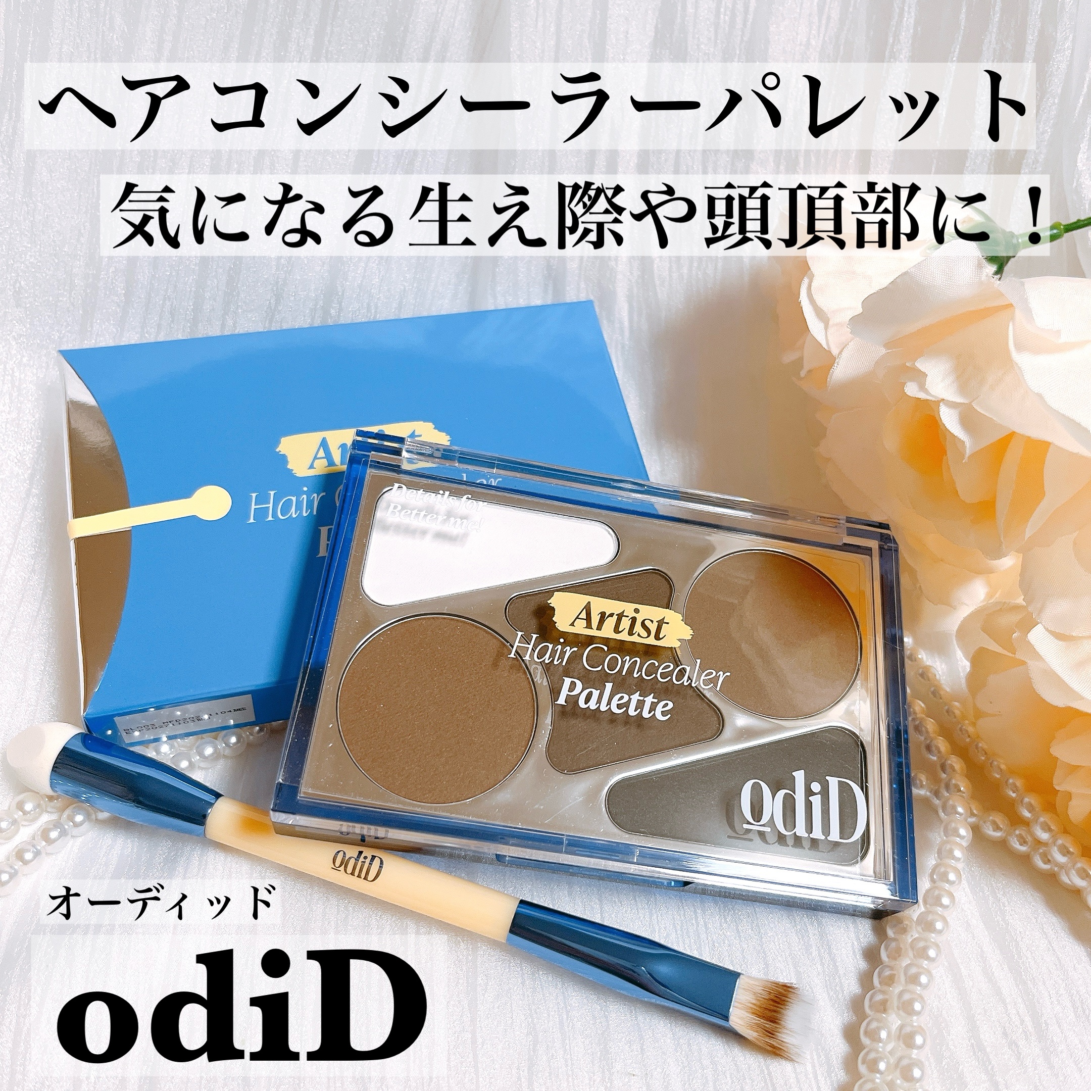  ヘアコンシーラーパレット&アーティスト デュアルブラシ/odiD/その他スタイリングを使ったクチコミ（1枚目）