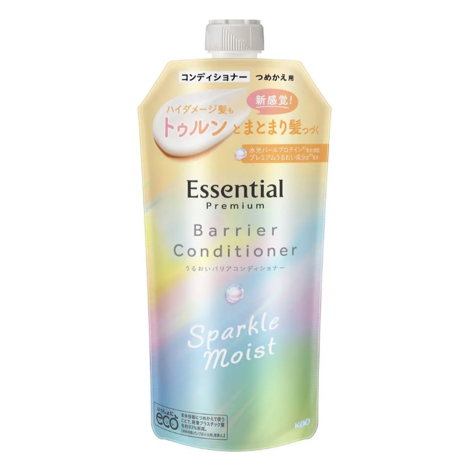 エッセンシャル/エッセンシャルプレミアム バリアシャンプー・コンディショナー スパークルモイスト/コンディショナーつめかえ 330ml

メモ📝です
リピートです！！
私が普段使っているシャンプーと相性すっごくよくて、プチプラなのに私使っ