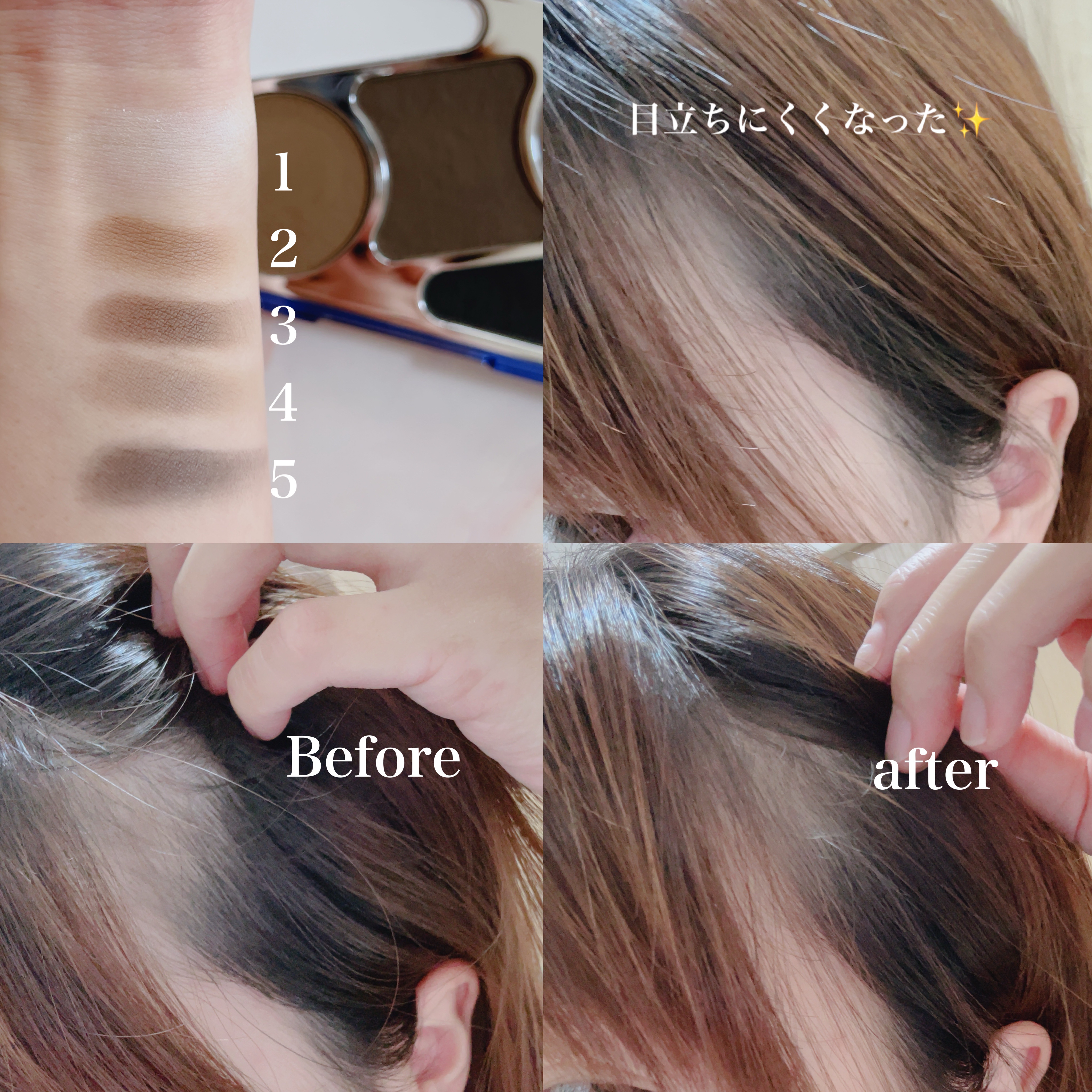  ヘアコンシーラーパレット&アーティスト デュアルブラシ/odiD/その他スタイリングを使ったクチコミ（3枚目）