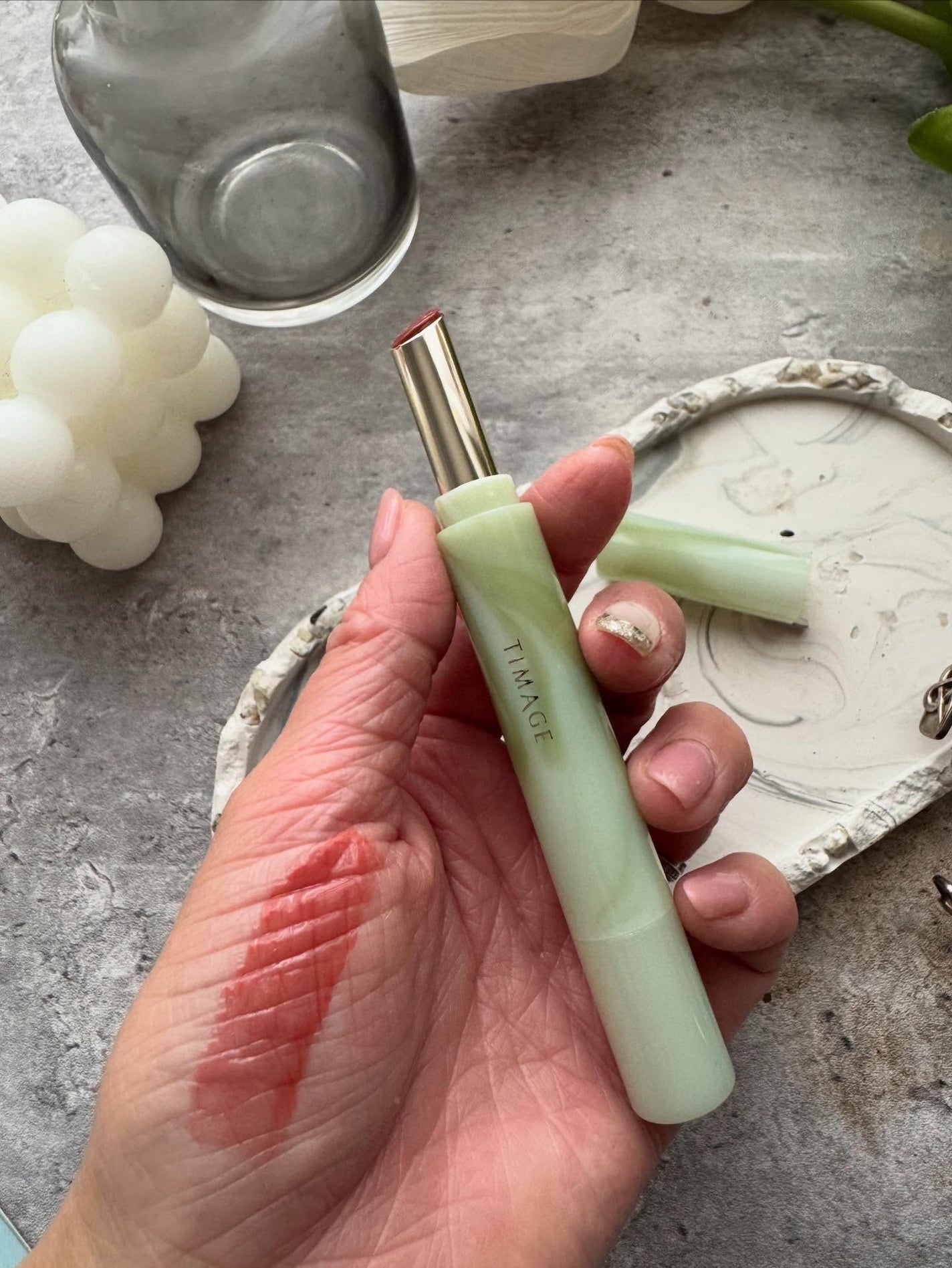 エッセンスリップジェル/TIMAGE/口紅を使ったクチコミ(2枚目)