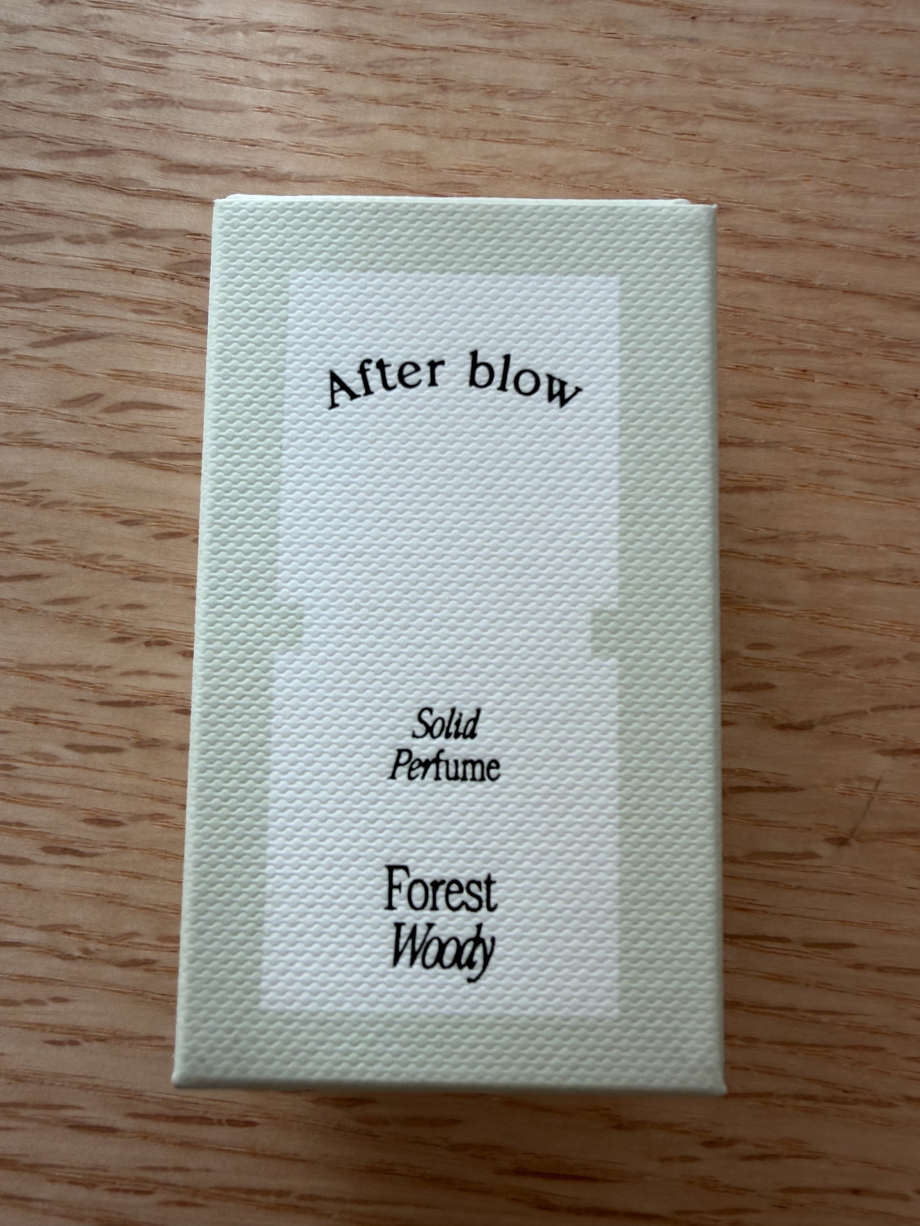 ソリッドパフューム フォレストウッディ/After blow/練り香水を使ったクチコミ（1枚目）