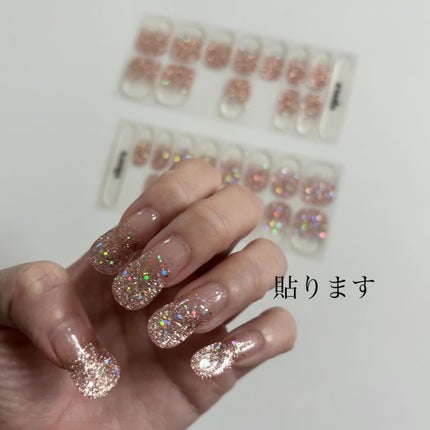 セミキュアジェルネイル(ハンド)/ohora/ネイルシールを使ったクチコミ(5枚目)