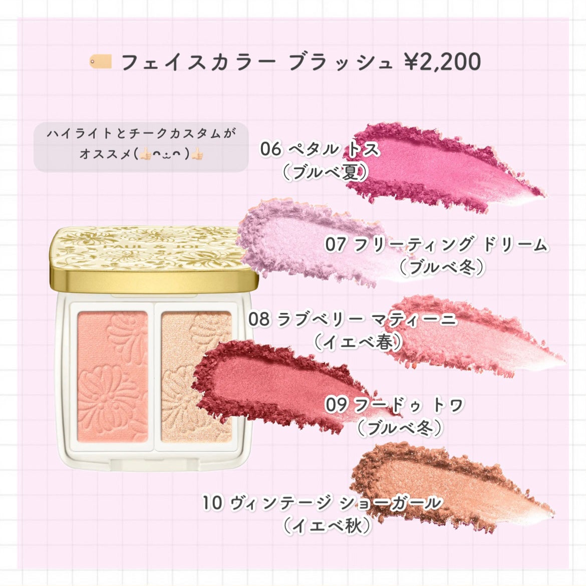 フェイスカラー ブラッシュ/PAUL & JOE BEAUTE/パウダーチークを使ったクチコミ(3枚目)