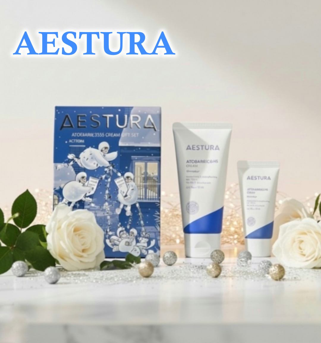 AESTURA
クリスマスBOX
アトバリア365ギフトセット

可愛いアトバリアのクリスマスBOXをメガ割で買ってみました！
クリームとエマルジョンのセットは嬉しいです。

BOXも可愛い♡

この時期は手放せないアイテムです！！
肌のツ