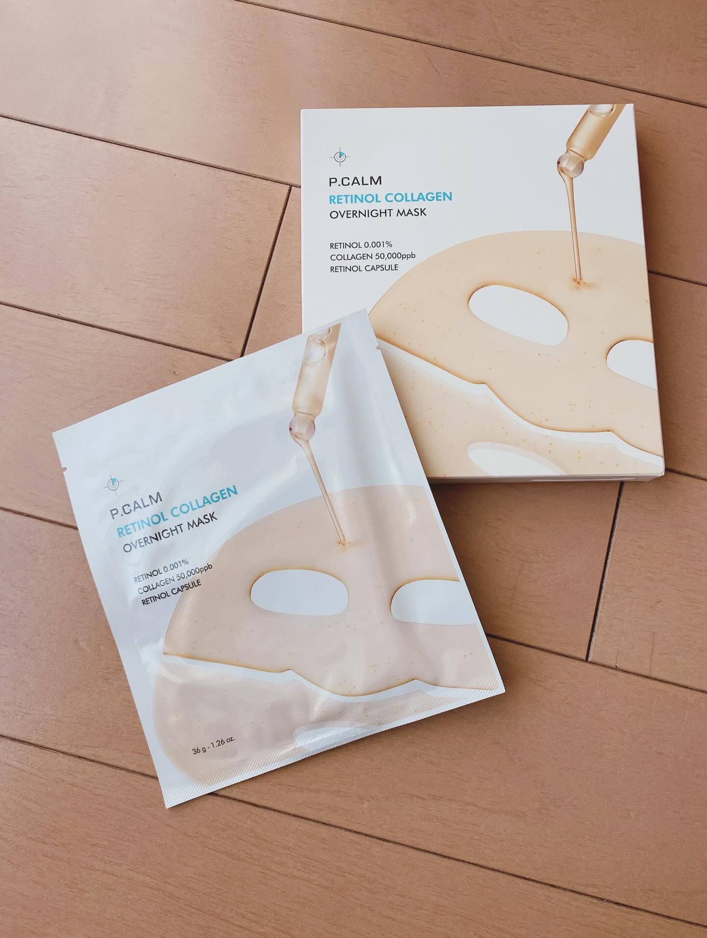レチノール コラーゲン オーバーナイト マスク/P.CALM/シートマスク・パックを使ったクチコミ（1枚目）
