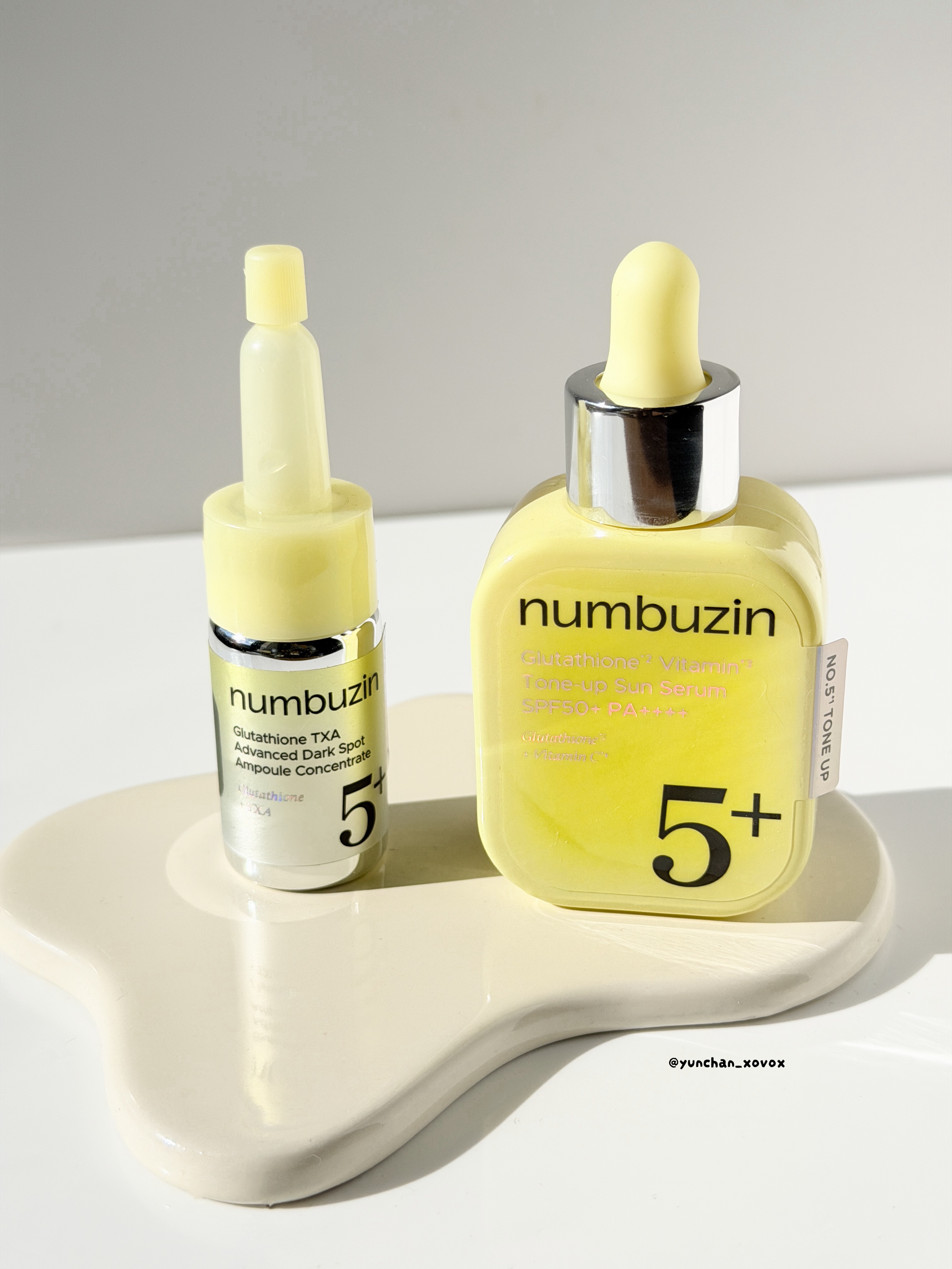 5番 白玉グルタチオンCトーンアップベース SPF50+ PA++++/numbuzin/化粧下地を使ったクチコミ（2枚目）