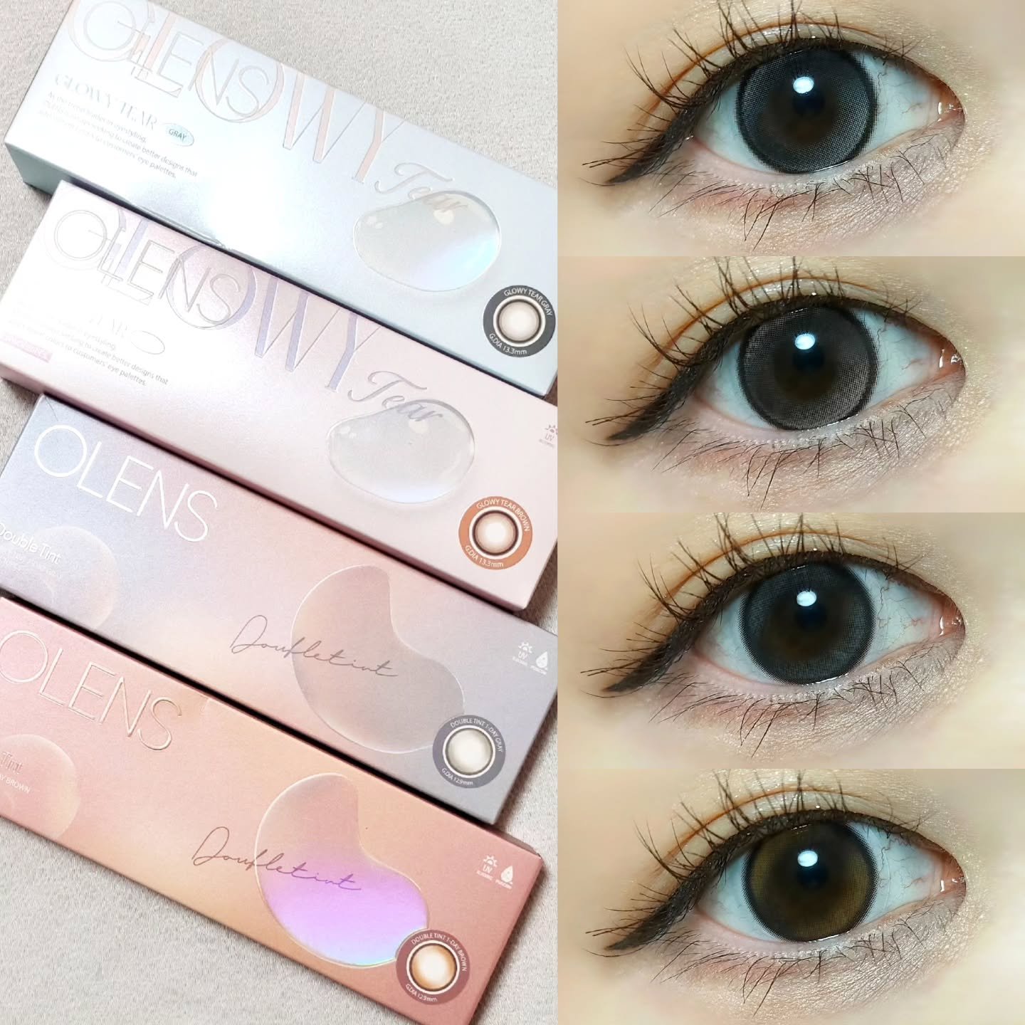 ────────
今回はOLENS(POPLENS)の「グローイティア」と「ダブルティント」をレポ📄✍🏻
それぞれのグレーとブラウンを着けてみましたᡣ𐭩⊹
ㅤㅤㅤㅤㅤㅤ
ㅤㅤㅤㅤㅤㅤ
⁡＊裸眼は比較的黒い瞳
⁡＊室内光撮影
⁡────