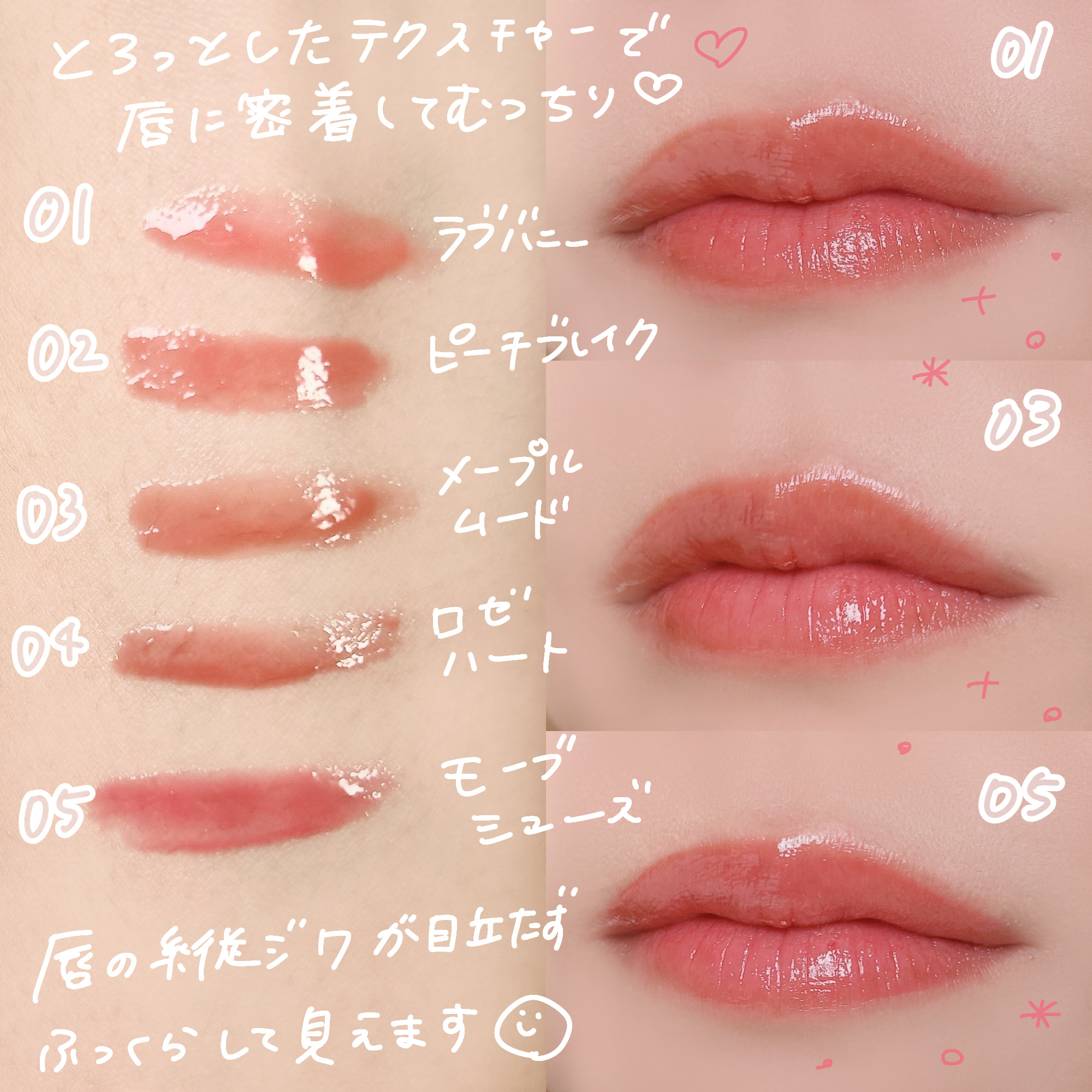 ボリューミングカラーグロス/CandyDoll/リップグロスを使ったクチコミ（3枚目）