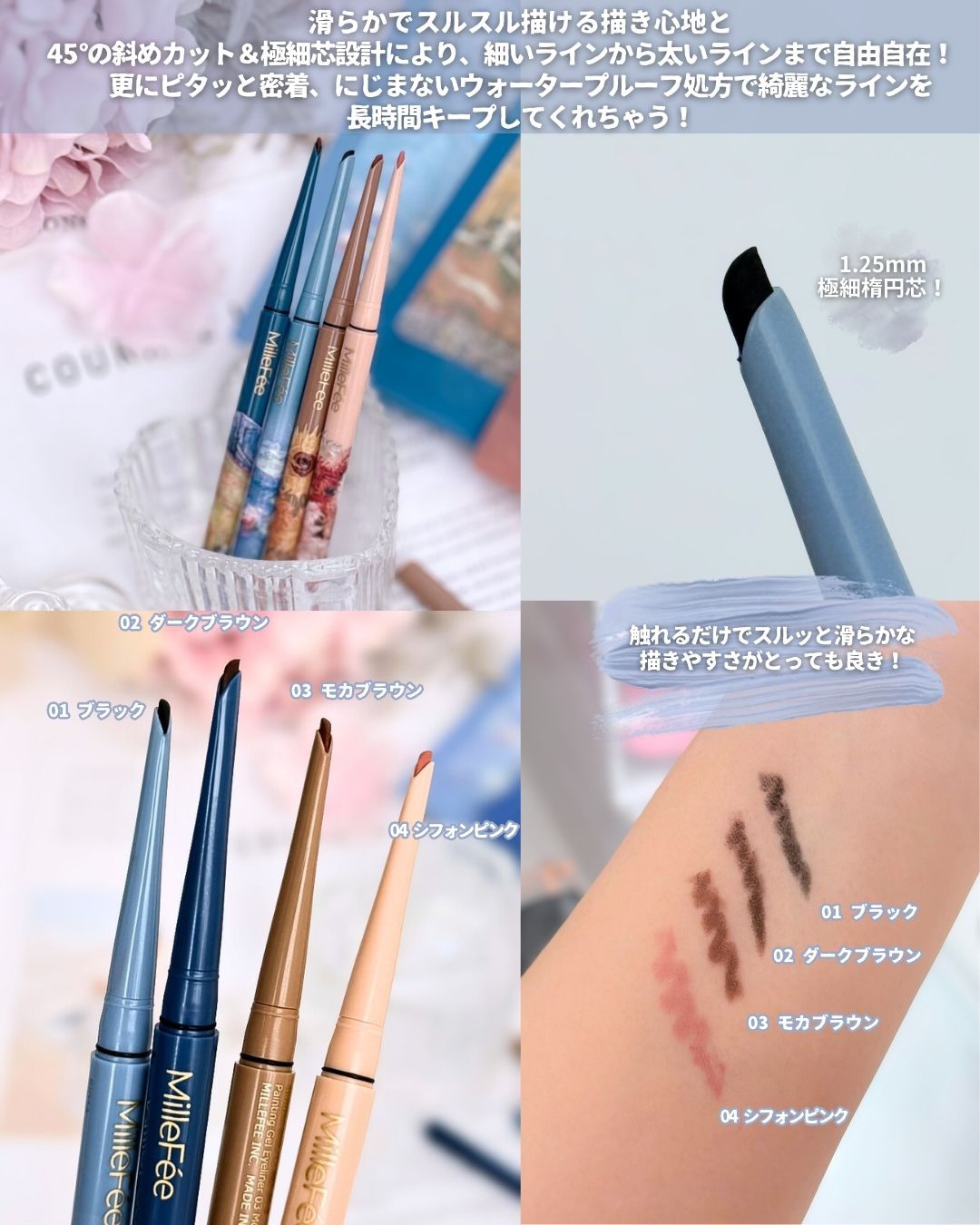 絵画ジェルアイライナー/MilleFée/ジェルアイライナーを使ったクチコミ（3枚目）