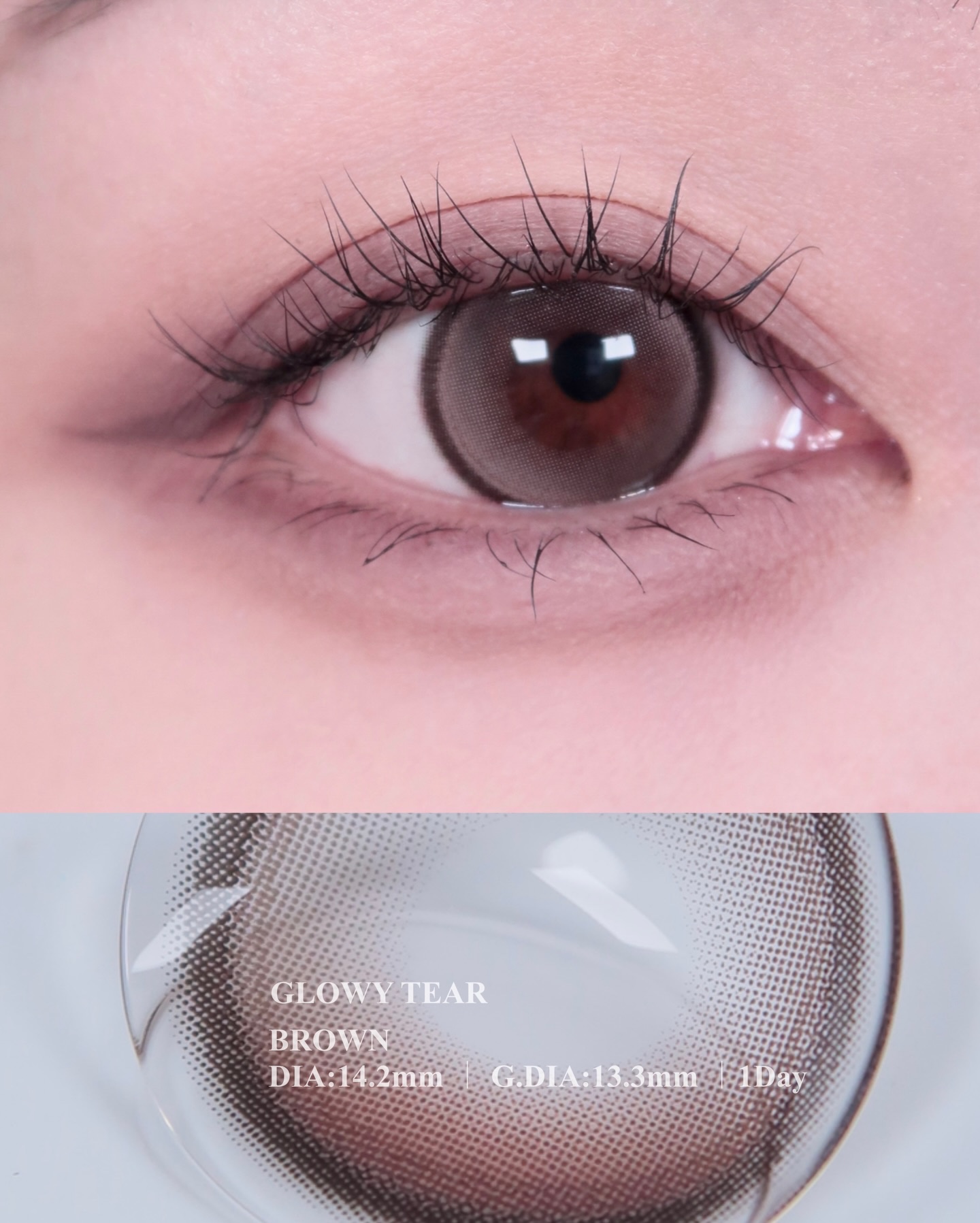 Glowy Tear 1day/OLENS/ワンデー（１DAY）カラコンを使ったクチコミ（2枚目）