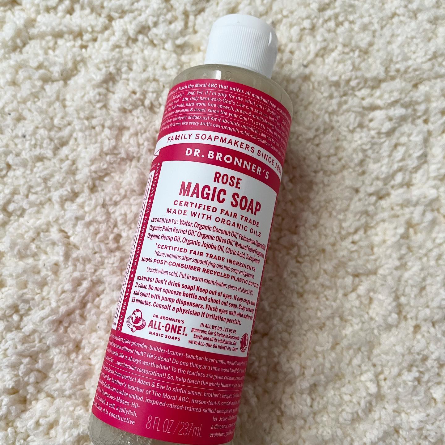 マジックソープ ローズ 237ml/ドクターブロナー/ボディソープを使ったクチコミ（1枚目）