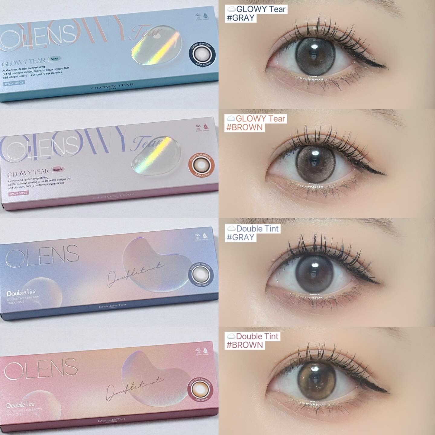 Glowy Tear 1day/OLENS/ワンデー（１DAY）カラコンを使ったクチコミ（2枚目）