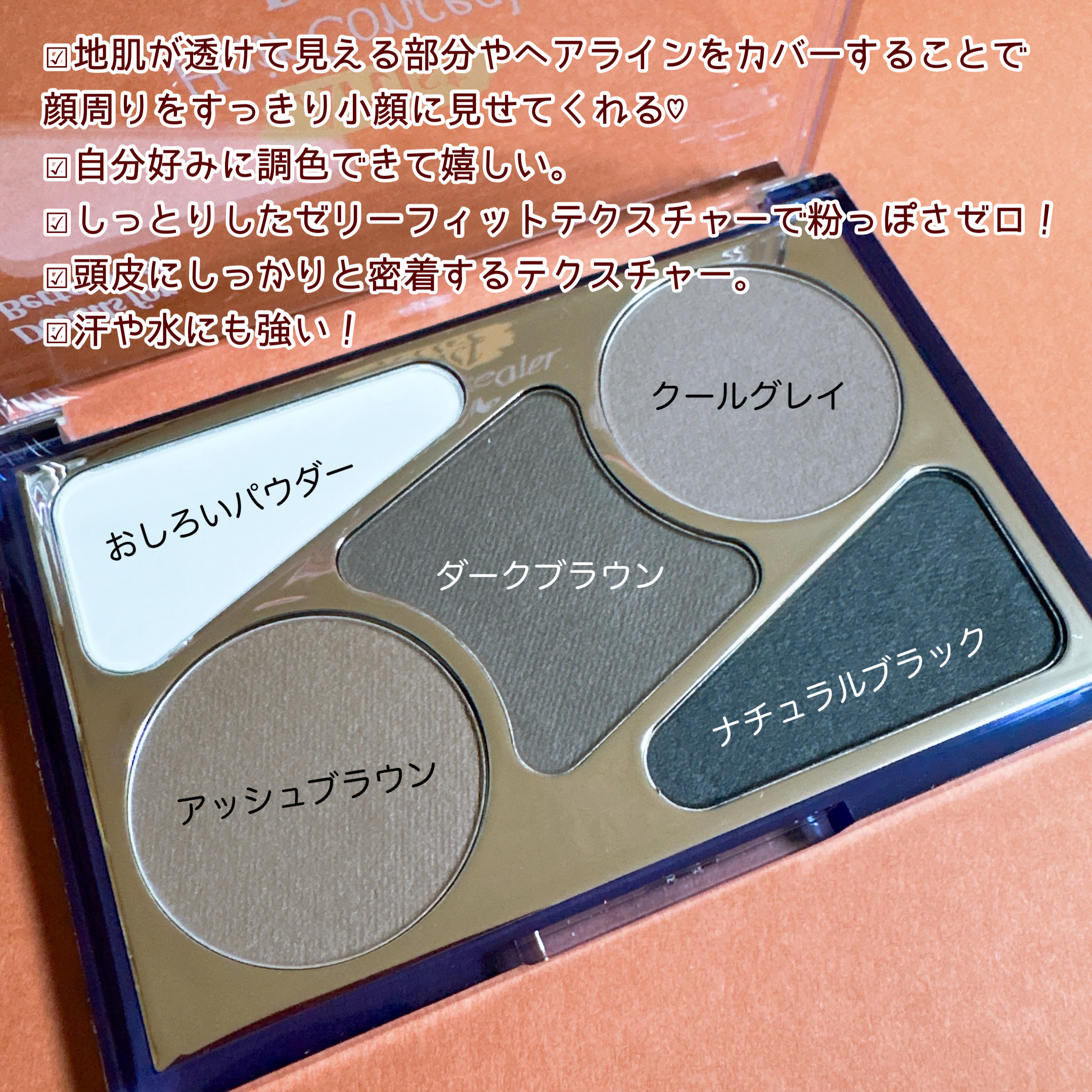  ヘアコンシーラーパレット&アーティスト デュアルブラシ/odiD/その他スタイリングを使ったクチコミ（2枚目）