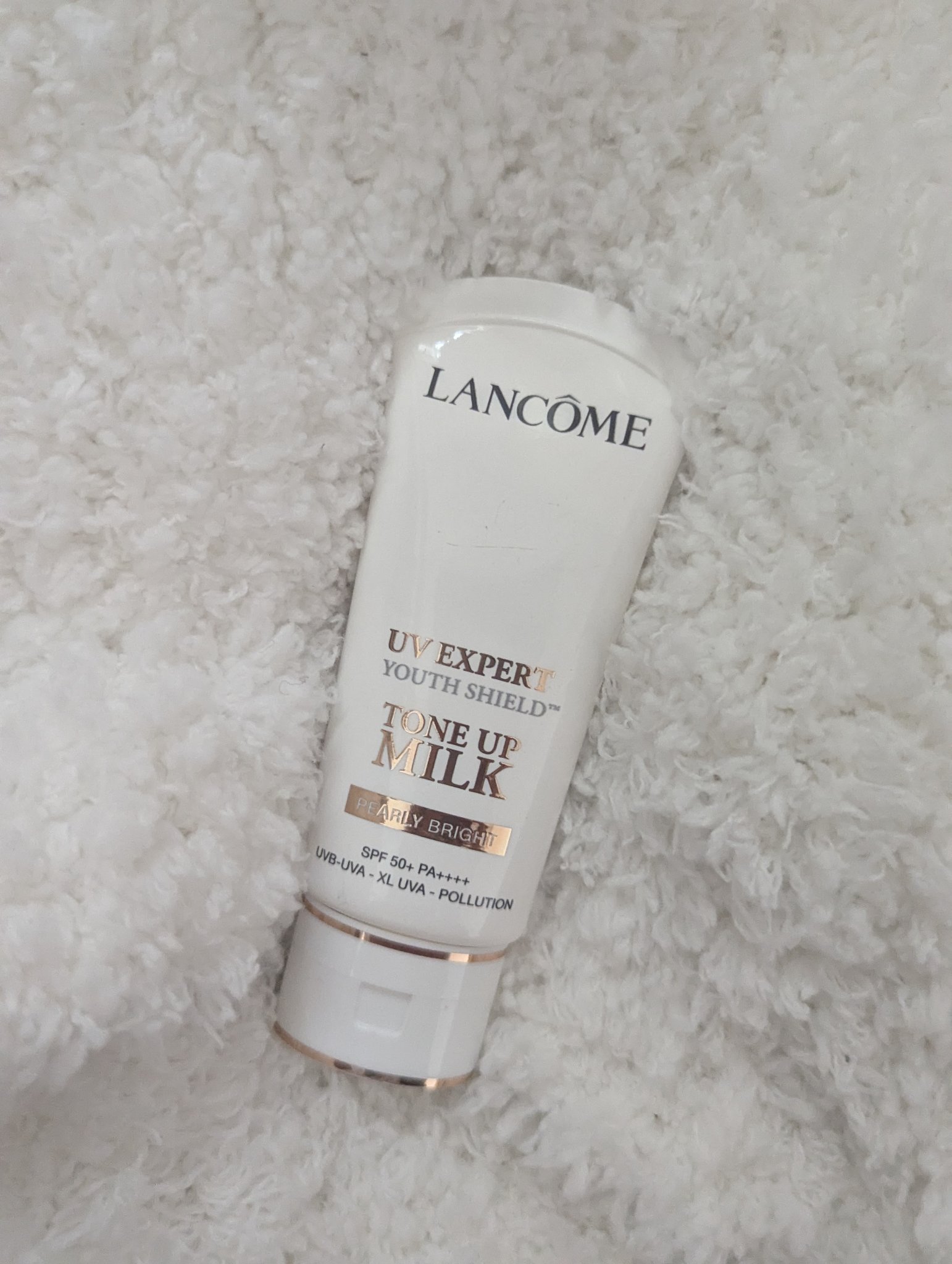 LANCOME UV エクスペール  クリア nのクチコミ「lancome　uv expect　tone up　milk
pearly bright/77.....」（2枚目）