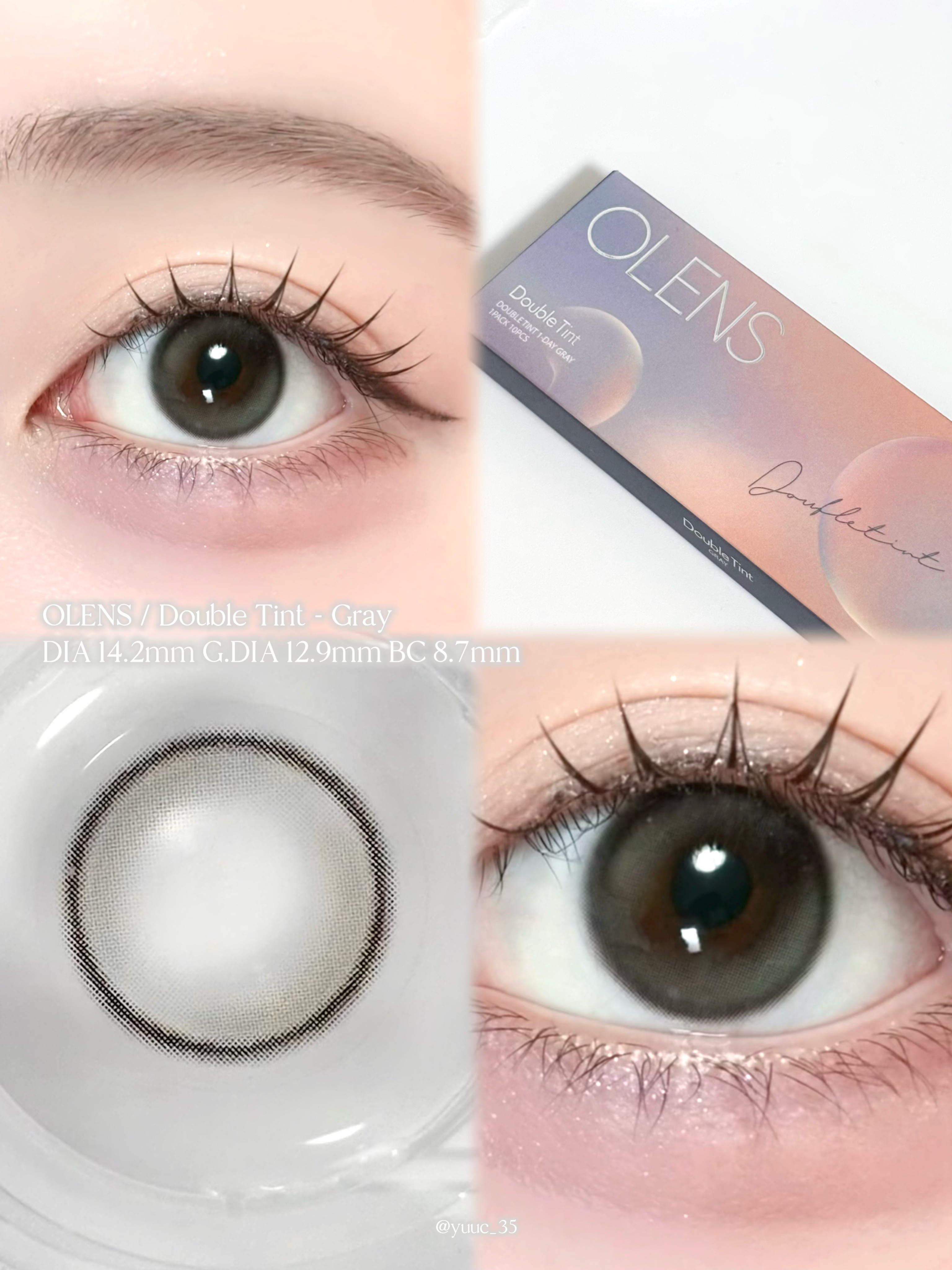 Double Tint 1day/OLENS/カラーコンタクトレンズを使ったクチコミ（3枚目）