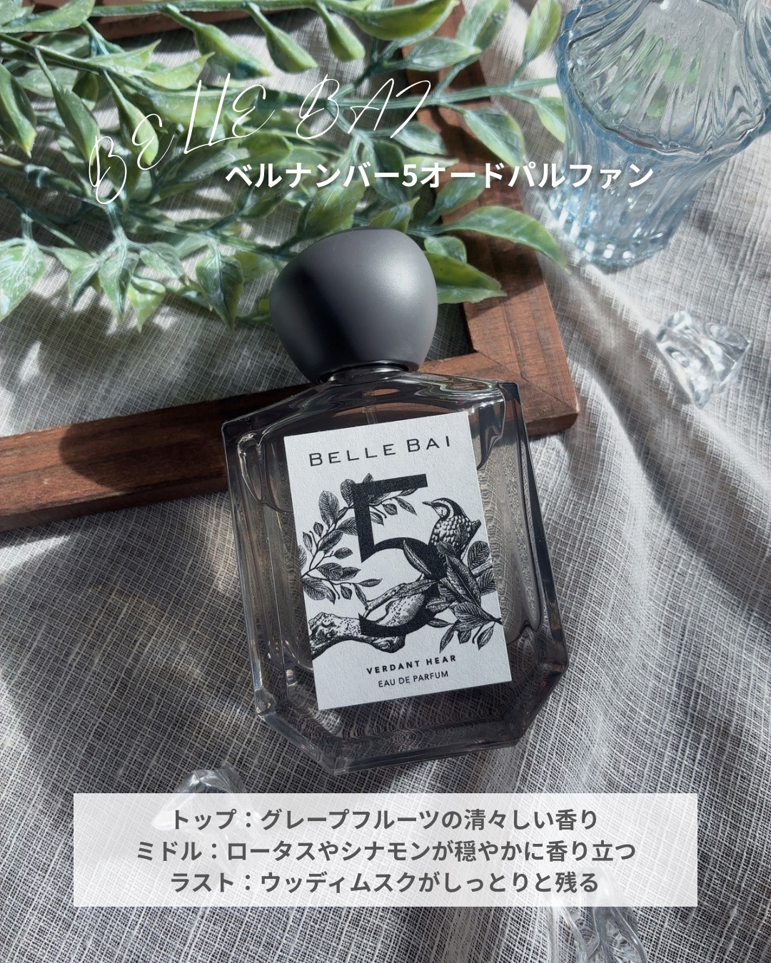 ベルナンバー5 オードパルファン 大地の囁き(VERDANT HEAR)/BELLE BAI/香水(その他)を使ったクチコミ（2枚目）