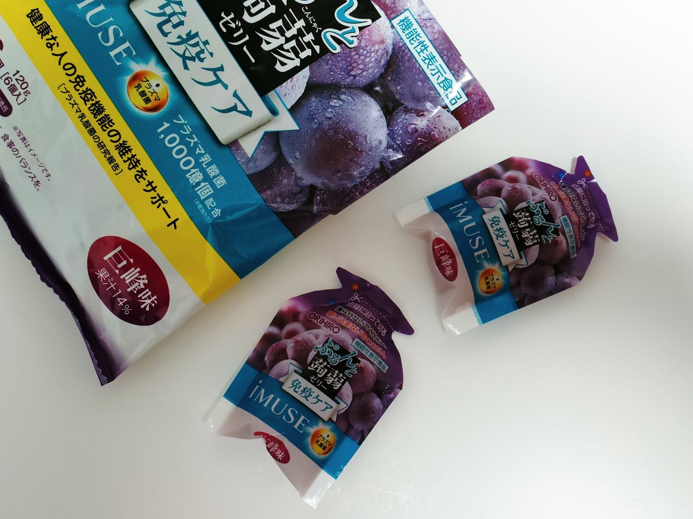 chiep on LIPS 「「ぷるんと蒟蒻ゼリーパウチ プラズマ乳酸菌(巨峰味)」プラズマ..」(2枚目)