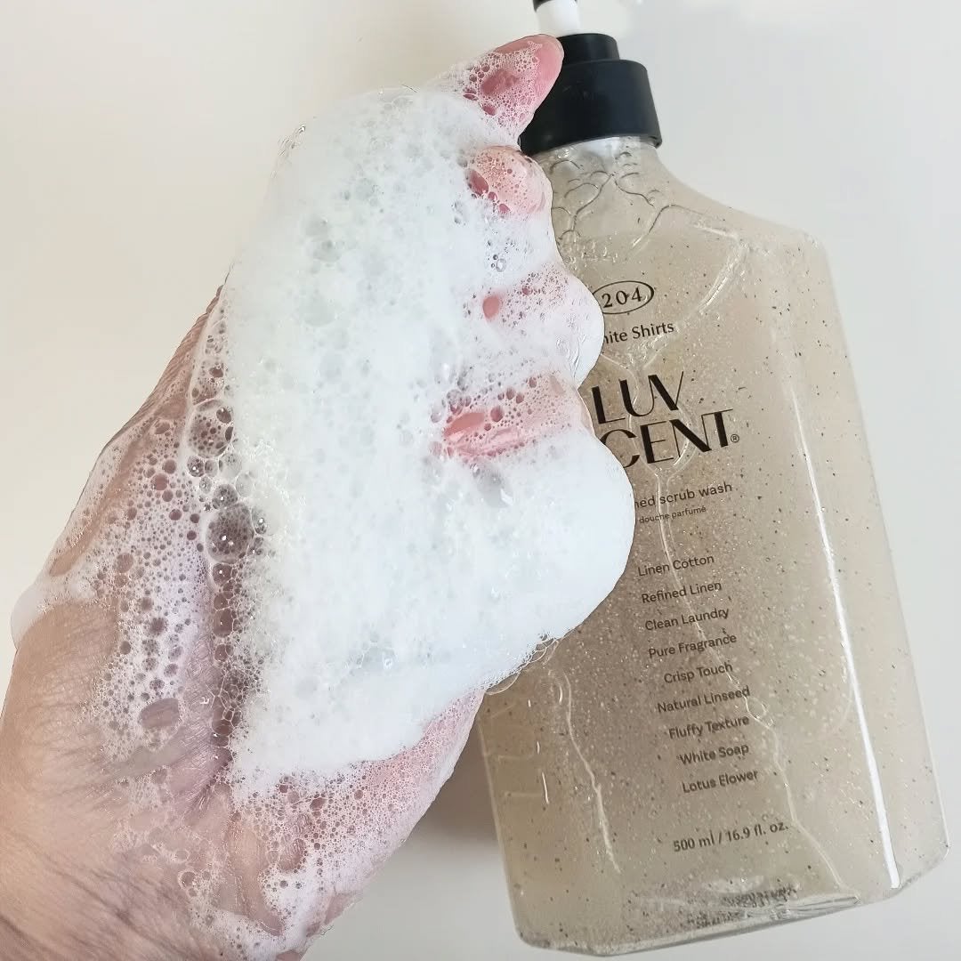 スクラブボディウォッシュ ホワイトシャツ リネンコットン/LUV SCENT/ボディスクラブを使ったクチコミ(5枚目)