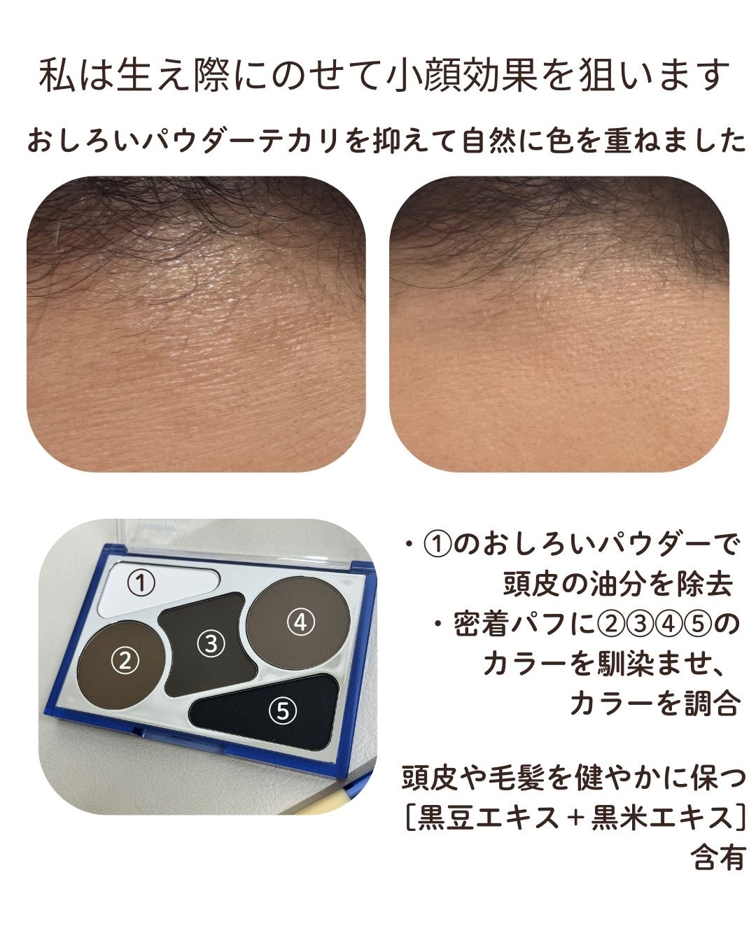  ヘアコンシーラーパレット&アーティスト デュアルブラシ/odiD/その他スタイリングを使ったクチコミ（3枚目）