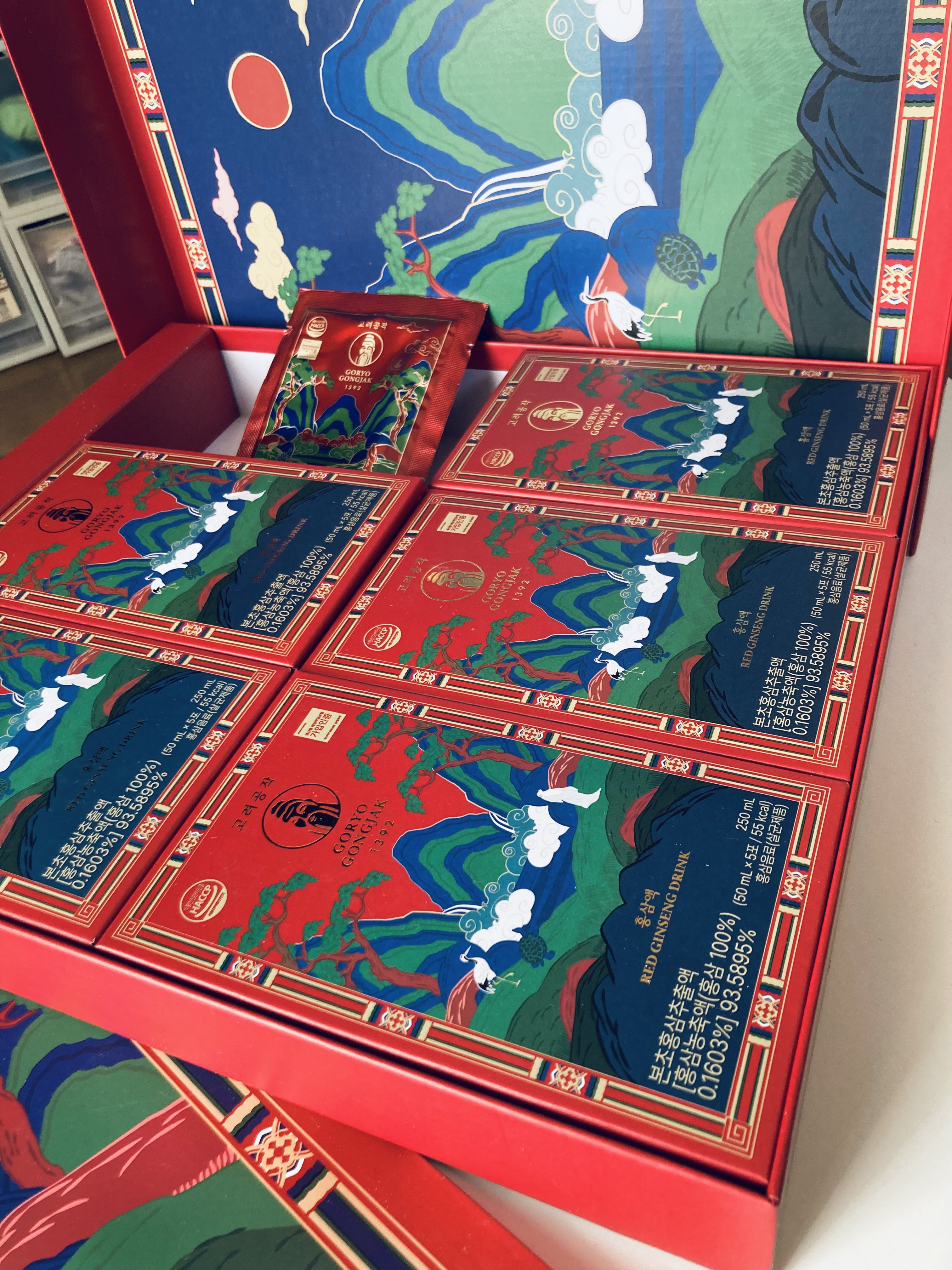 コリョゴンザク 1392紅参包  6年根 韓国高麗紅蔘液/goryogongjak1392/栄養ドリンクを使ったクチコミ（1枚目）