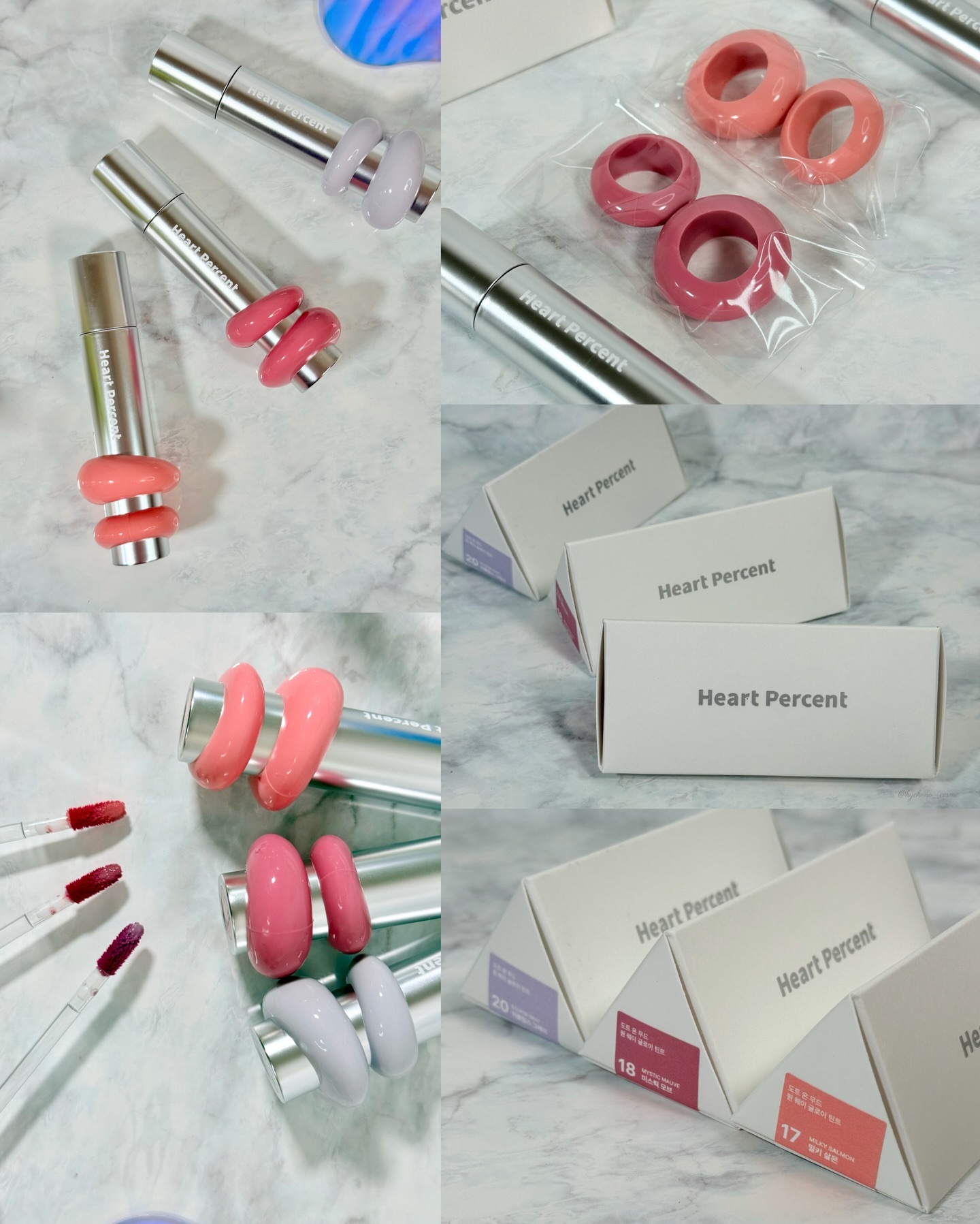 ドットオンムードワンウェイグロイティント 17 ミルキーサーモン/Heart Percent/リップティントを使ったクチコミ（3枚目）